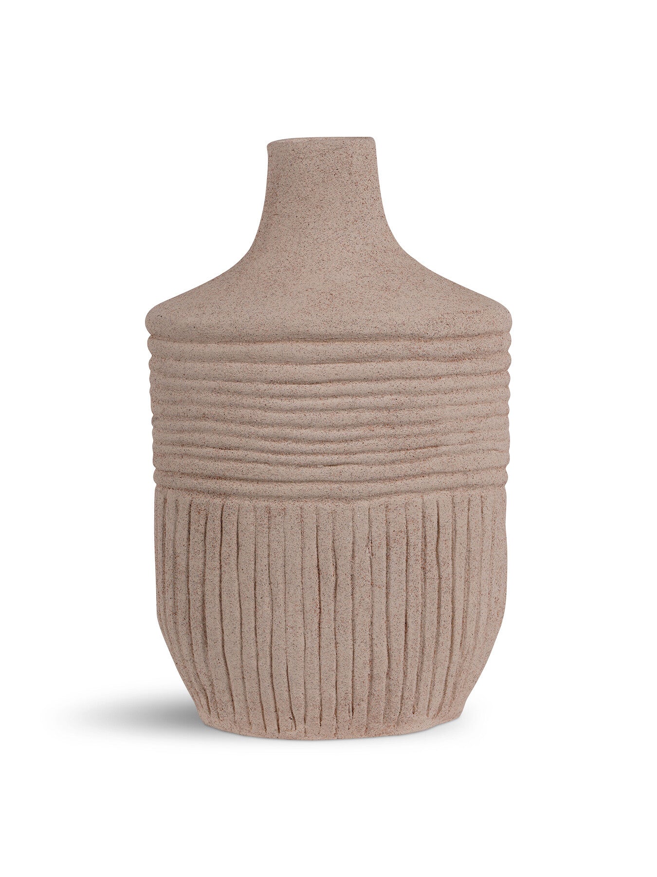 Brushed Textured Finish  Vase