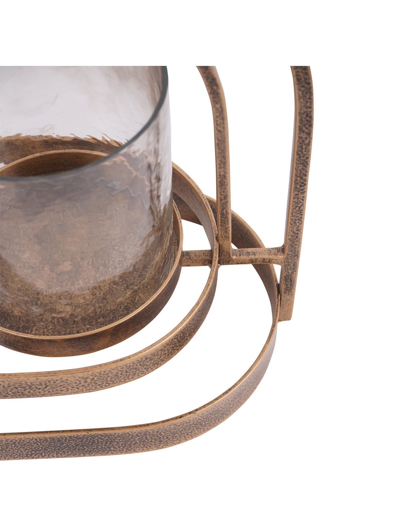 Aged Gold Loop Three Votive Holder