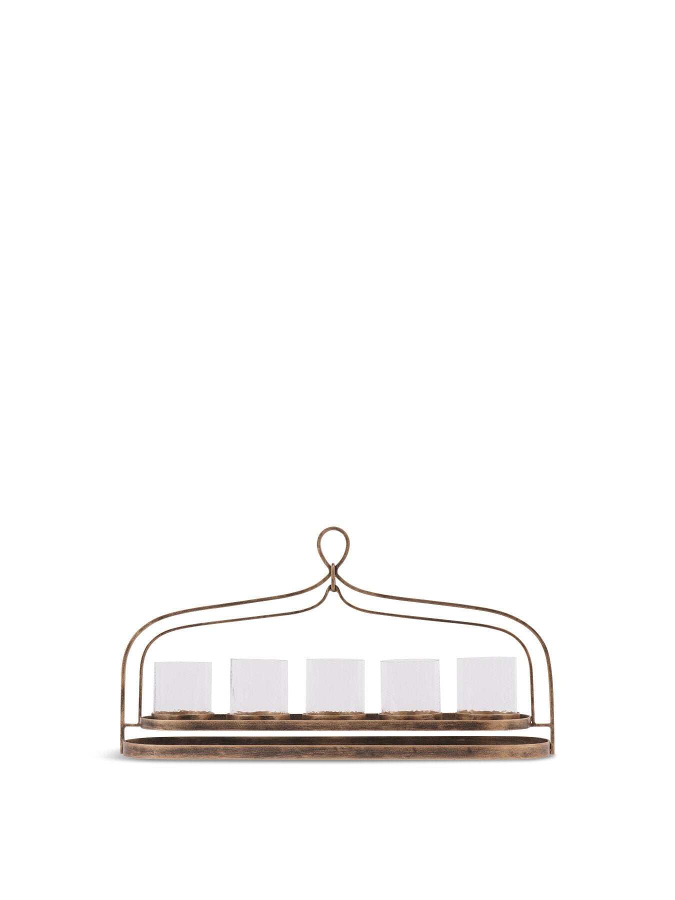 Aged Gold Loop Five Votive Holder