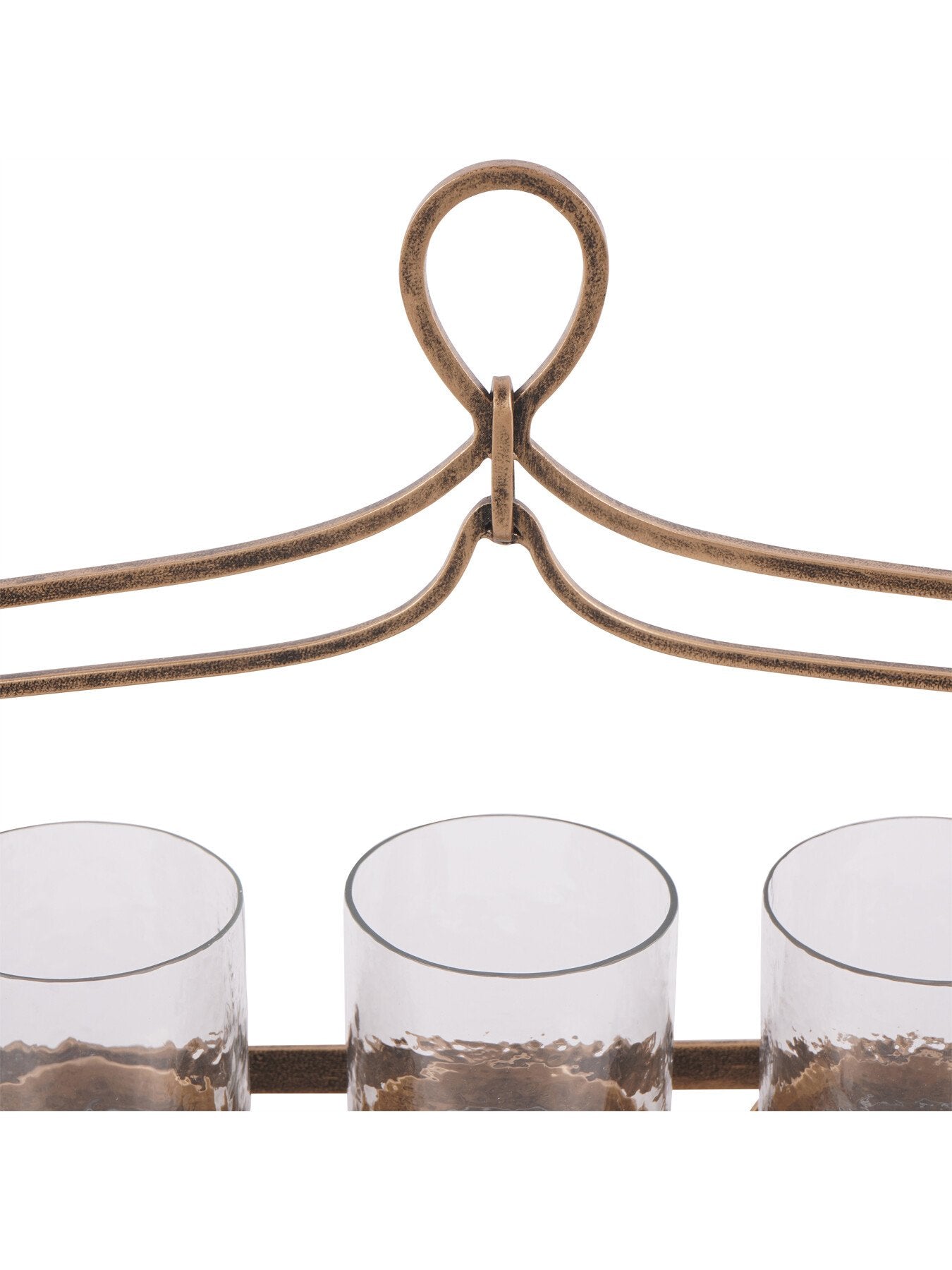 Aged Gold Loop Five Votive Holder