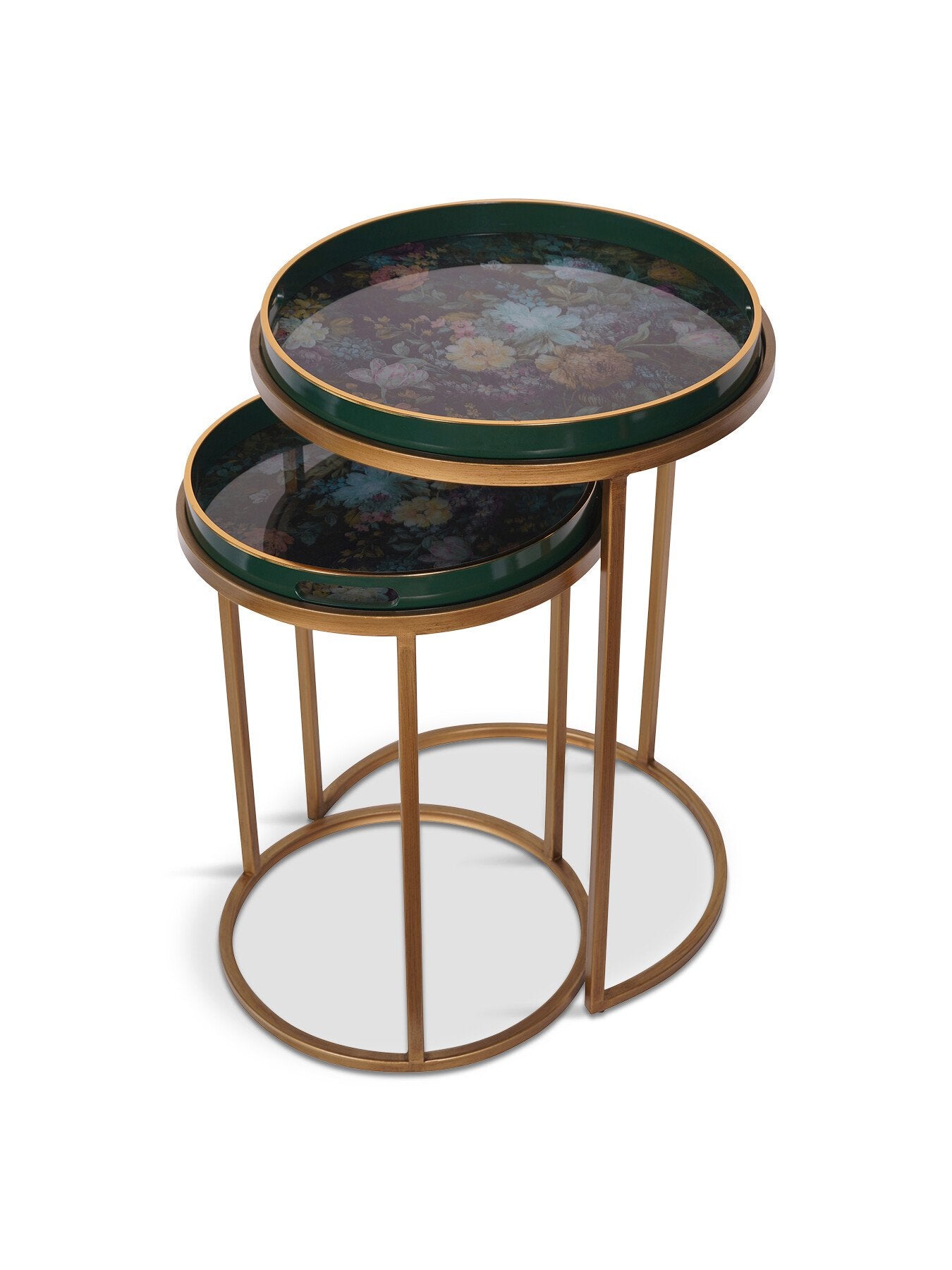 Mathilde Floral Print Set Of 2 Side Tables