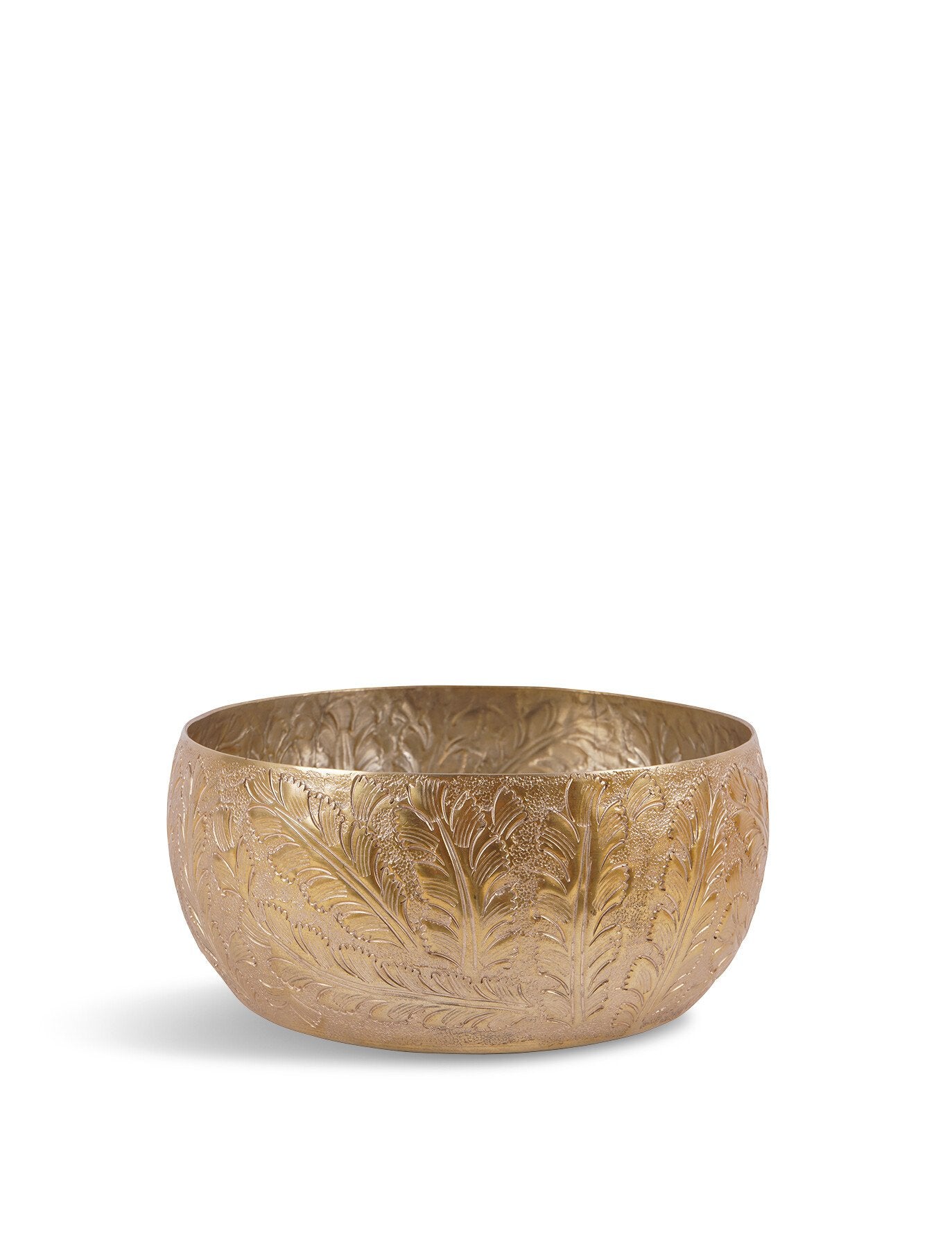 Winspear Gold Leaf Embossed Round Convex Bowl