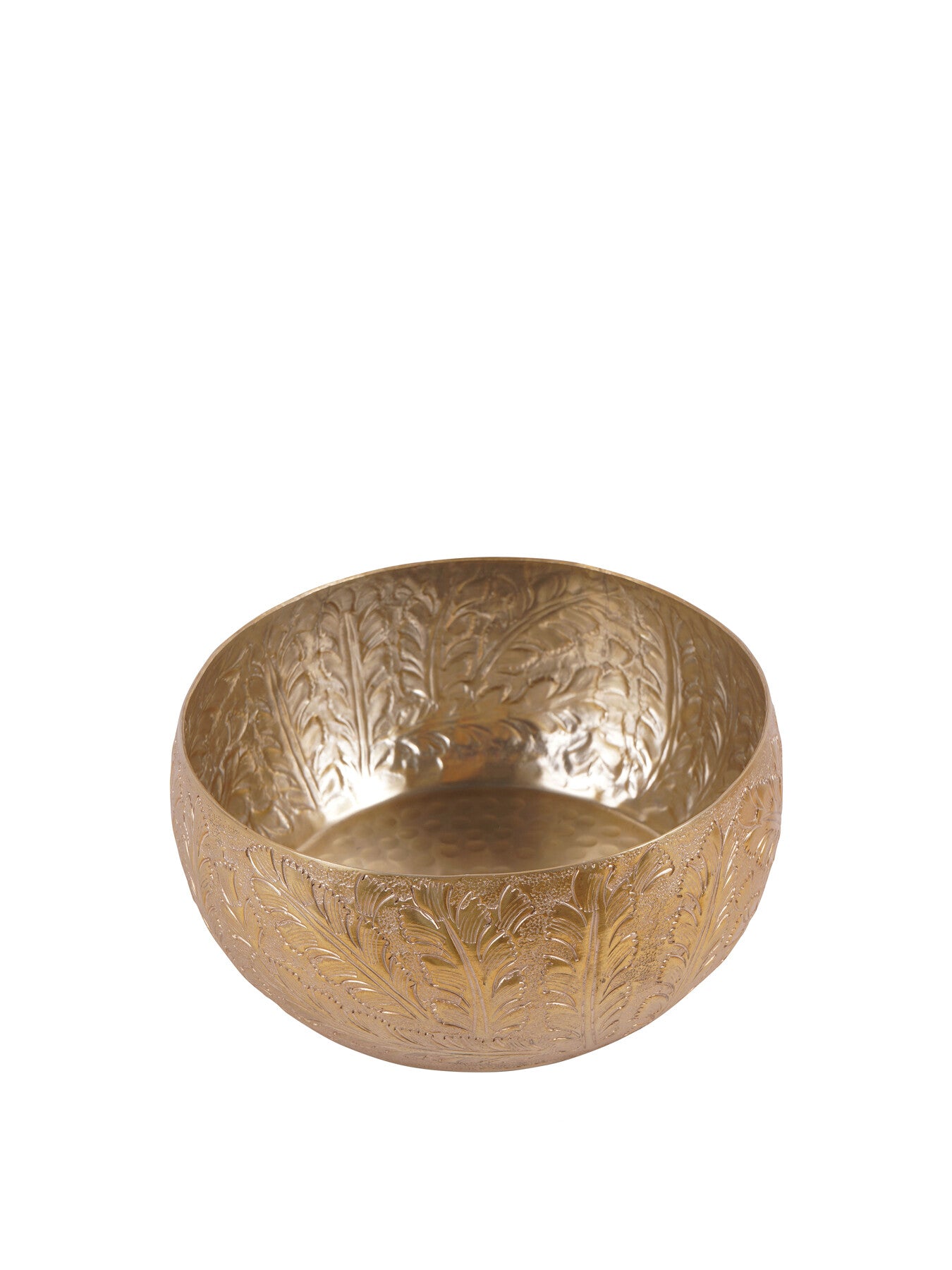 Winspear Gold Leaf Embossed Round Convex Bowl
