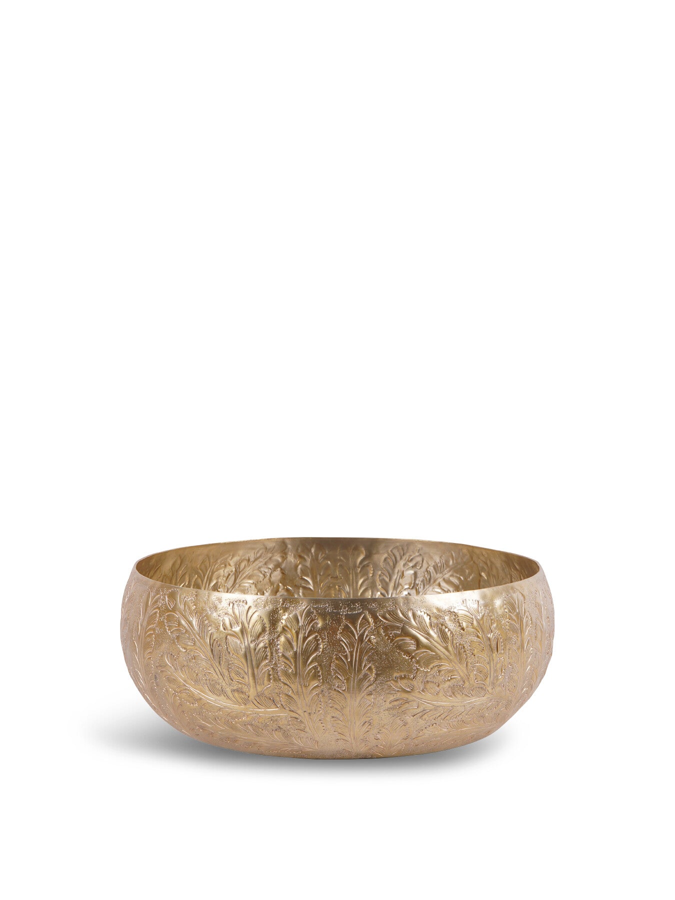 Winspear Gold Leaf Embossed Round Convex Bowl