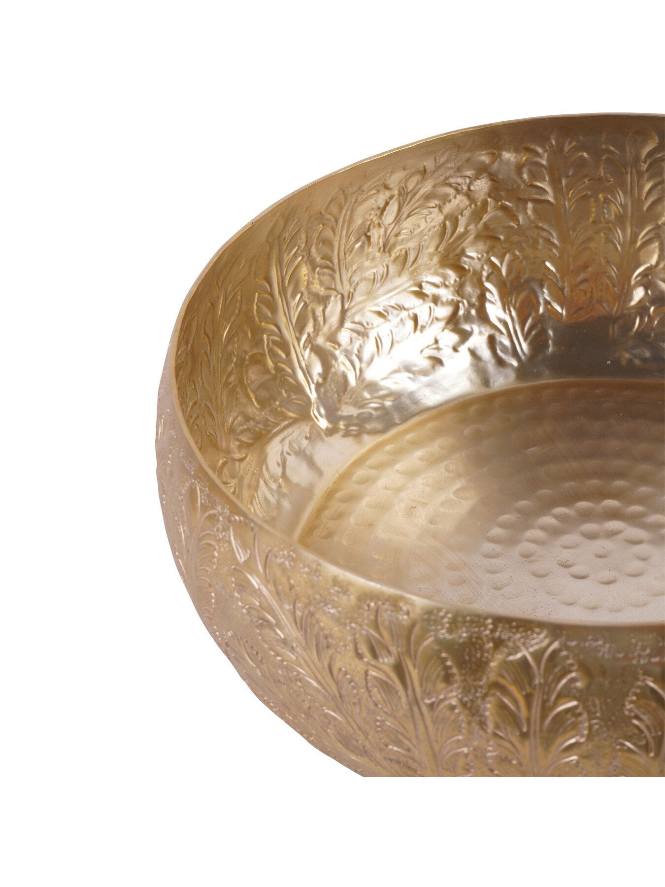 Winspear Gold Leaf Embossed Round Convex Bowl