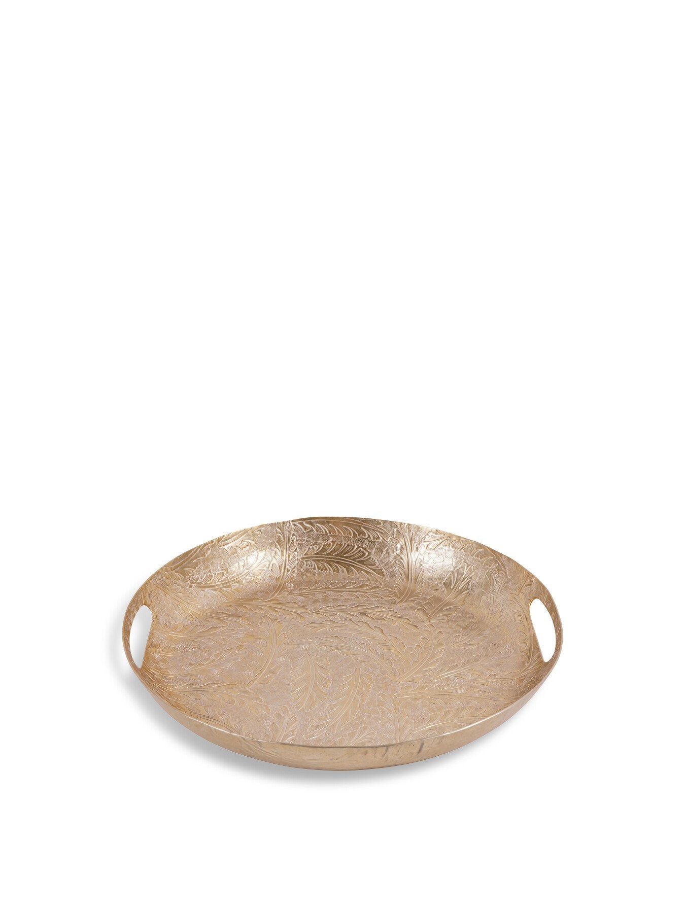 Winspear Gold Leaf Embossed Round Platter, De