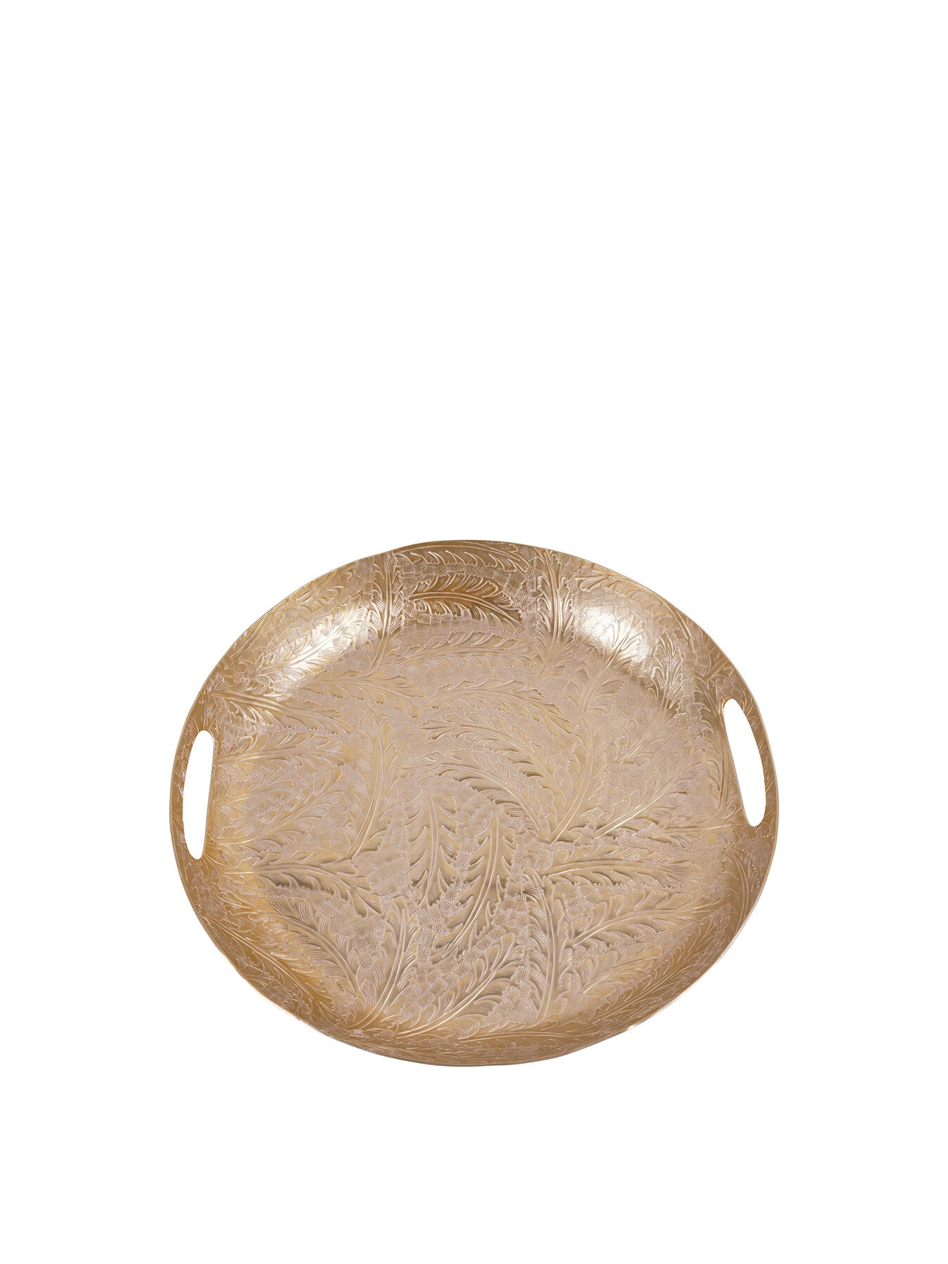 Winspear Gold Leaf Embossed Round Platter, De