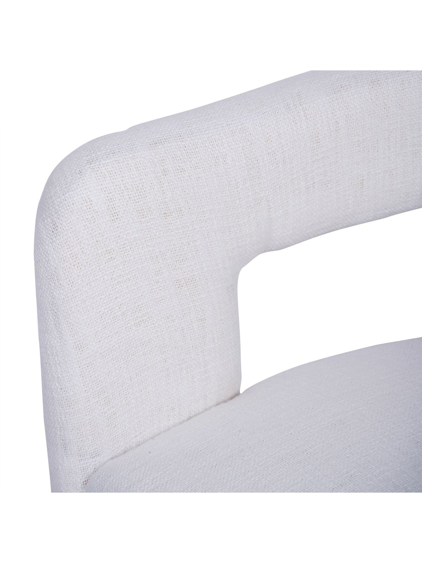 Fully Upholstered Ivory Slub Chair