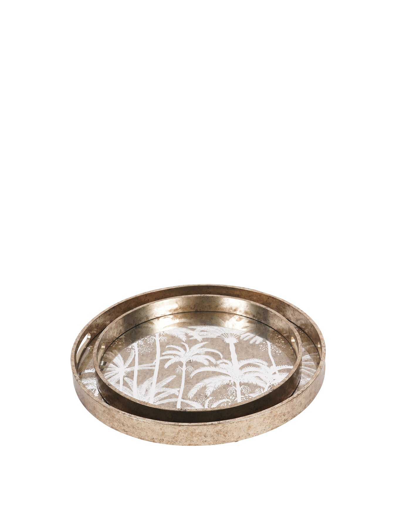 Palm Tree Set Of 2 Trays