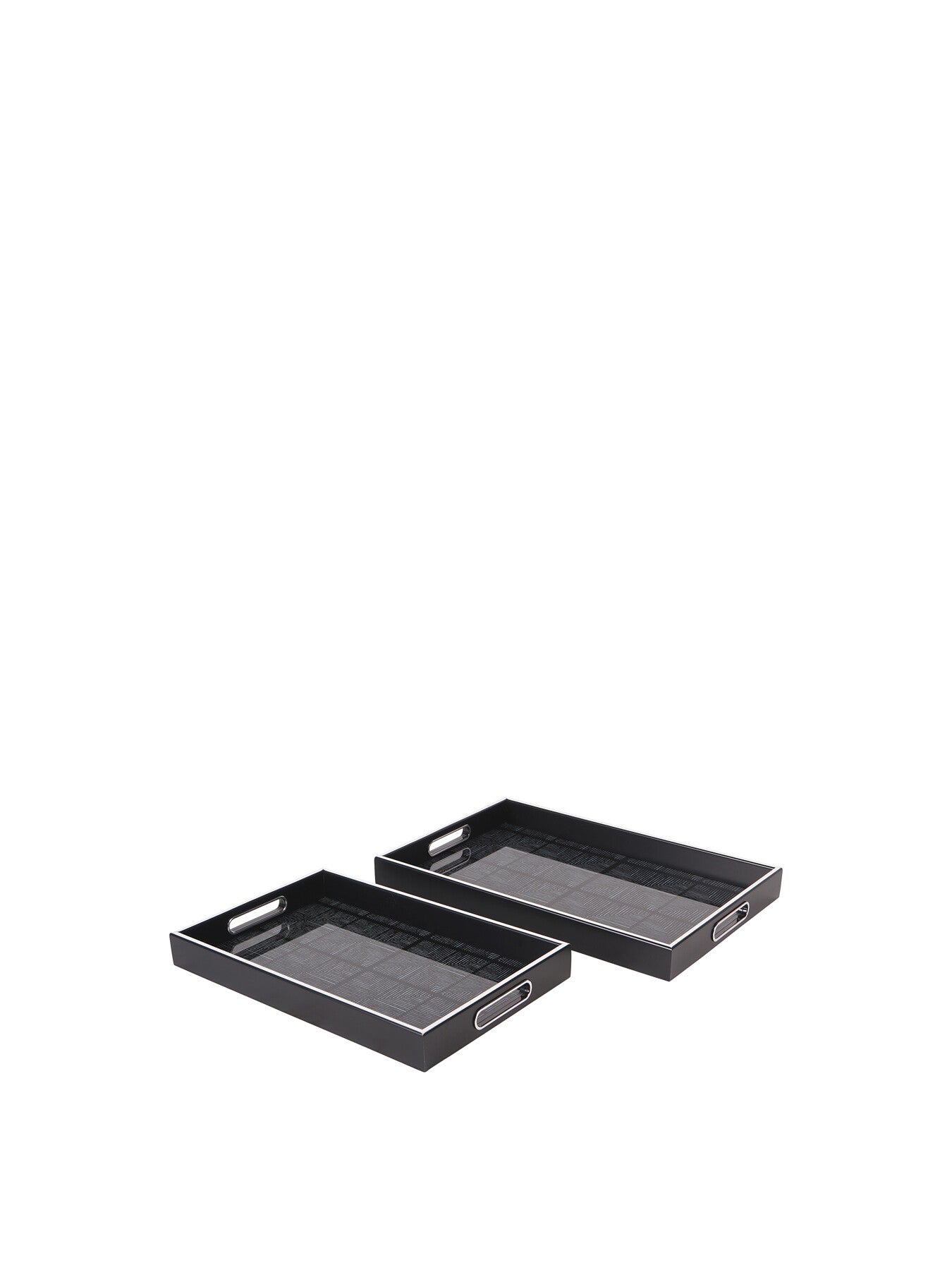 Squares Pattern Set of 2 Trays