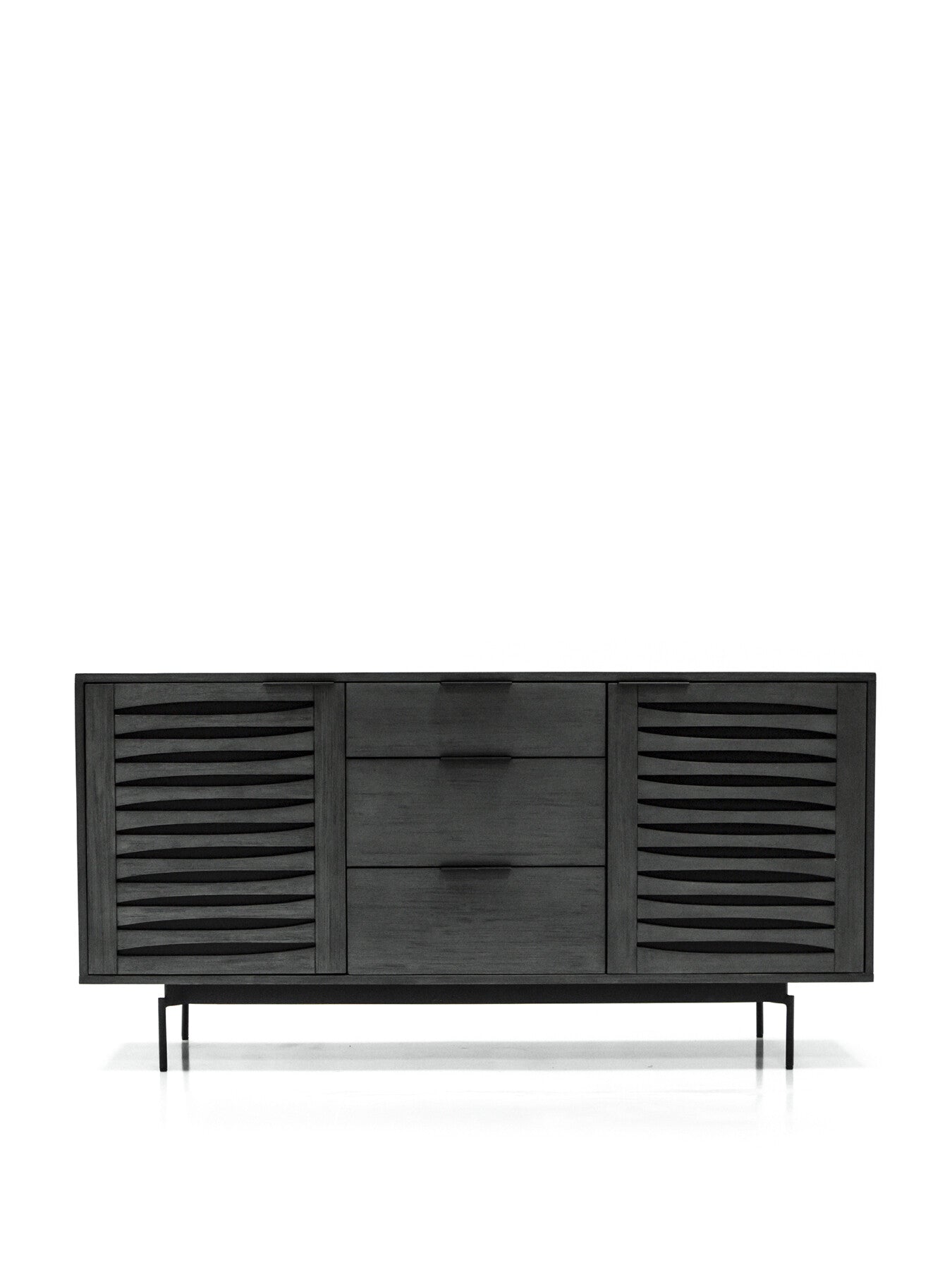 Bronks Black Buffet Cabinet with Two Doors and