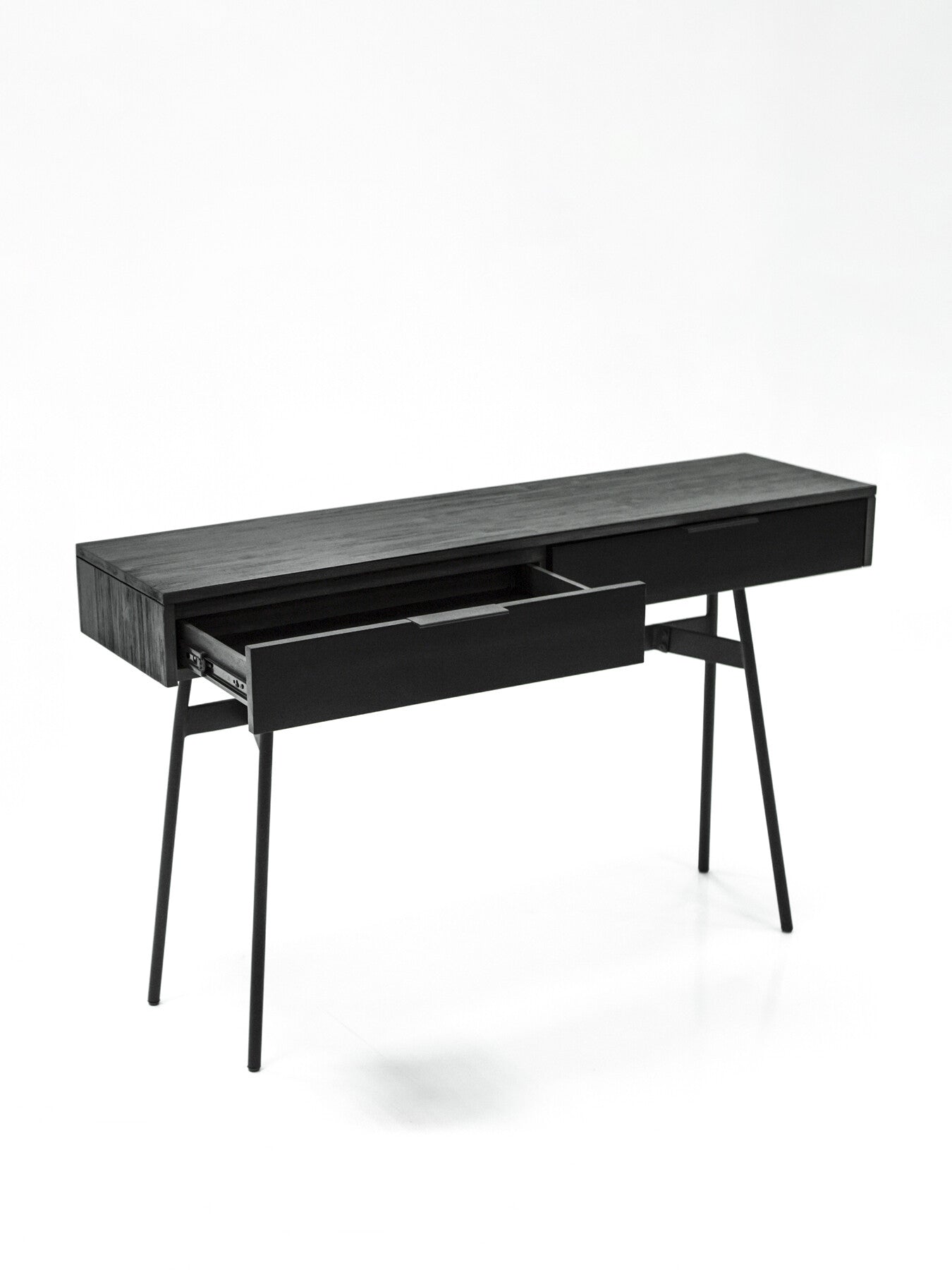 Bronks Black Console Table with Two Drawers 13