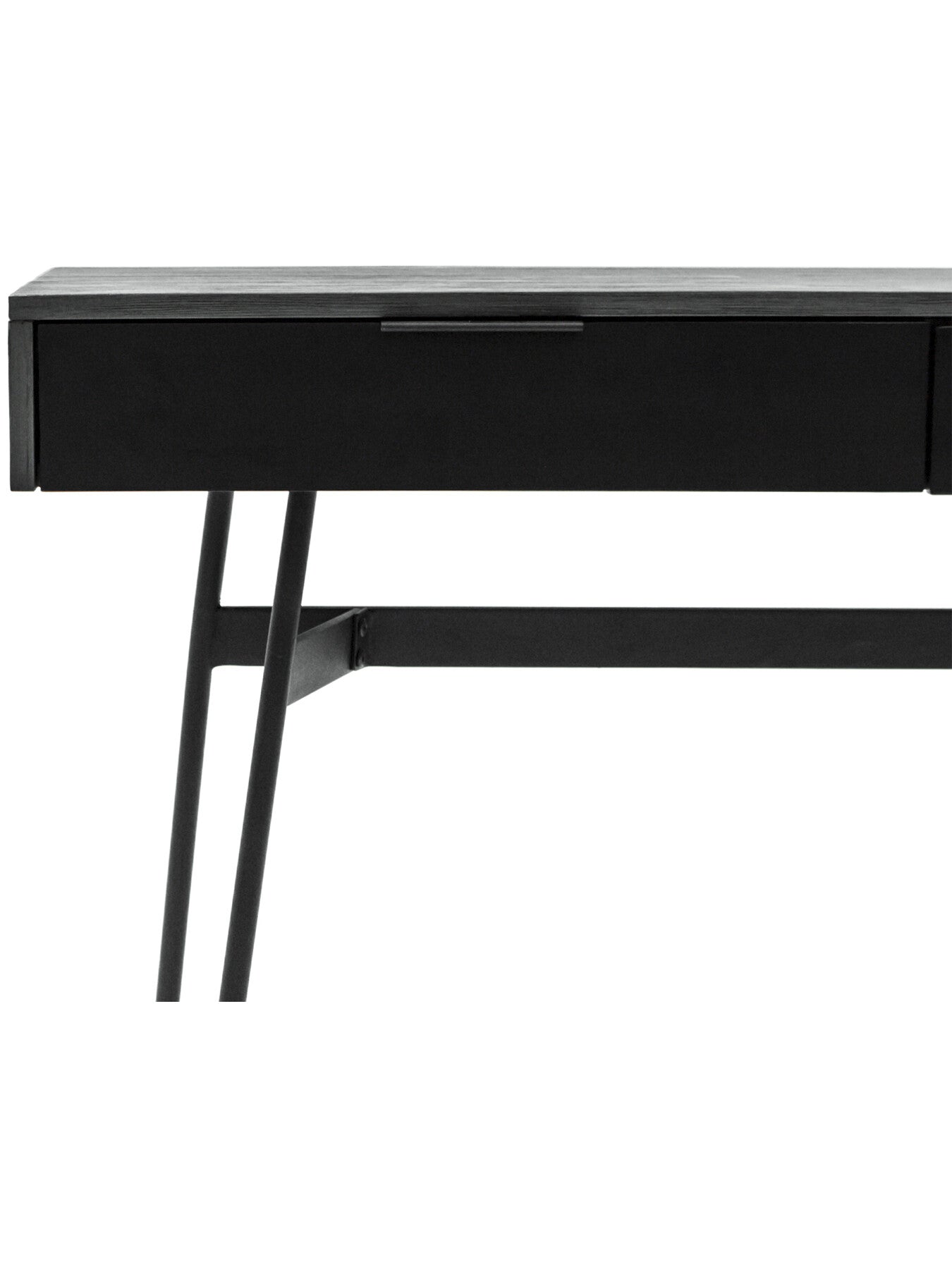 Bronks Black Console Table with Two Drawers 13