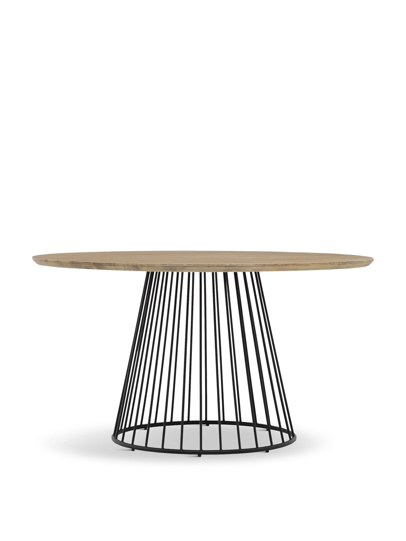 Maddox Round Dining Table with Metal Base