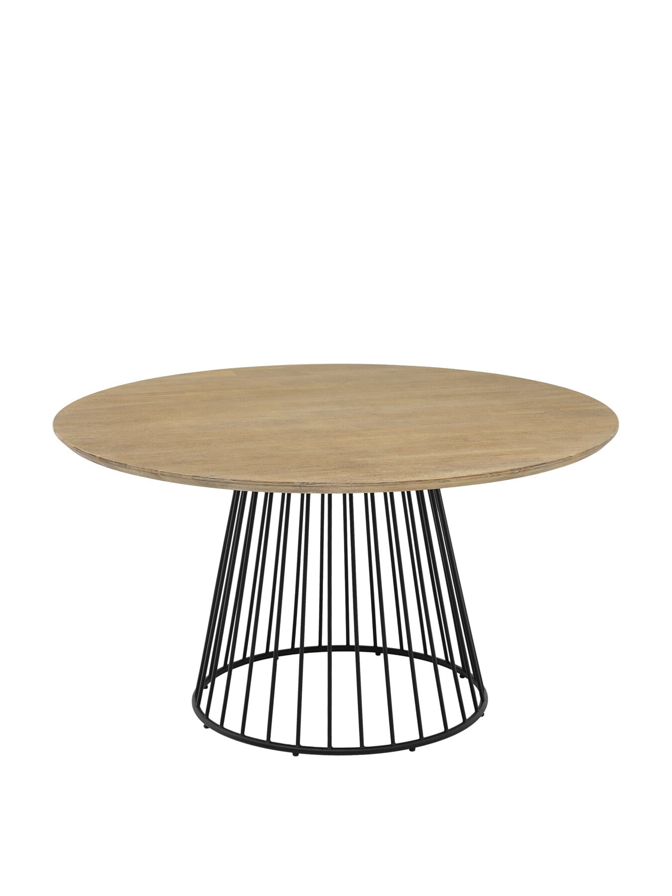 Maddox Round Dining Table with Metal Base