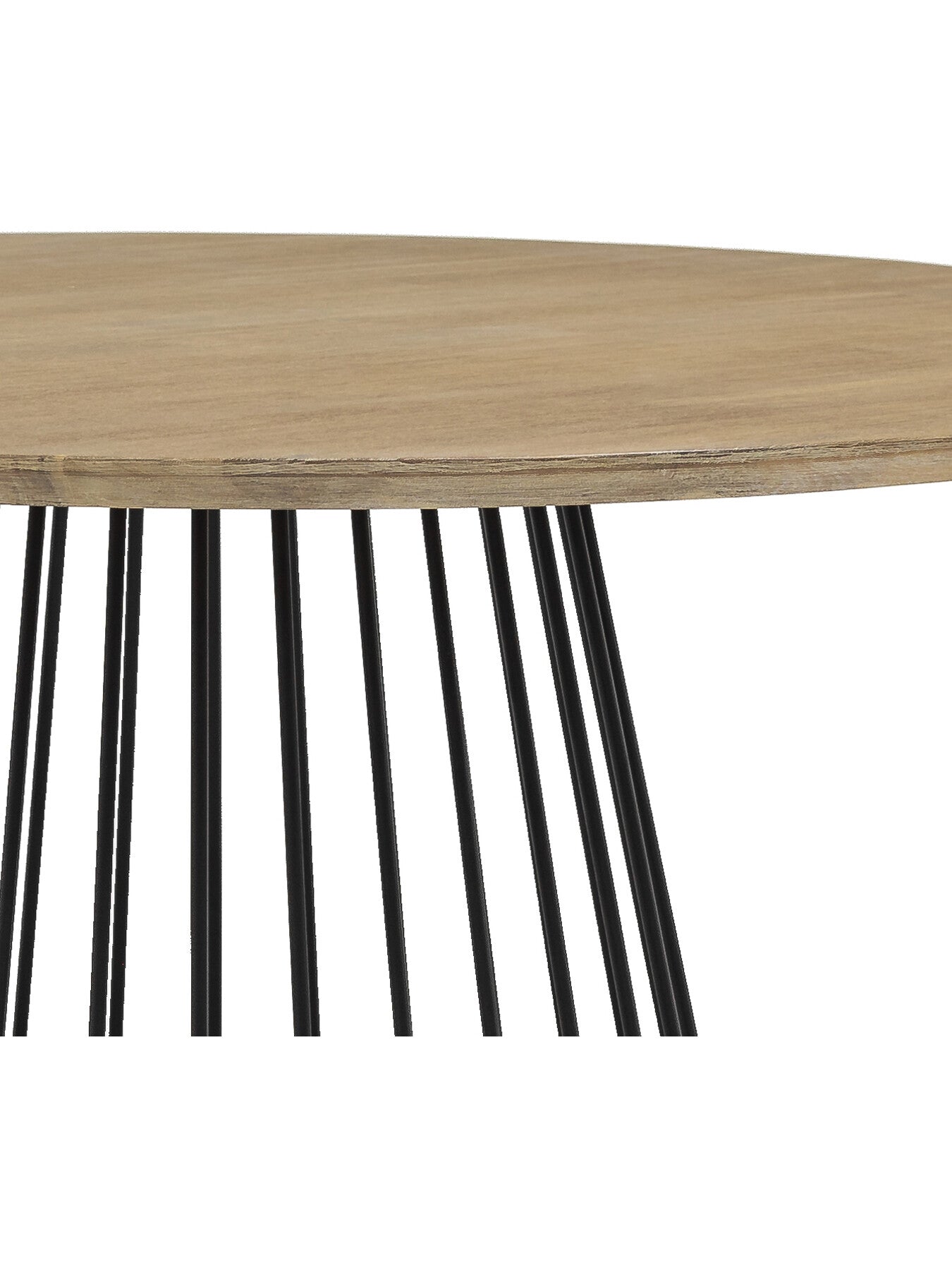 Maddox Round Dining Table with Metal Base