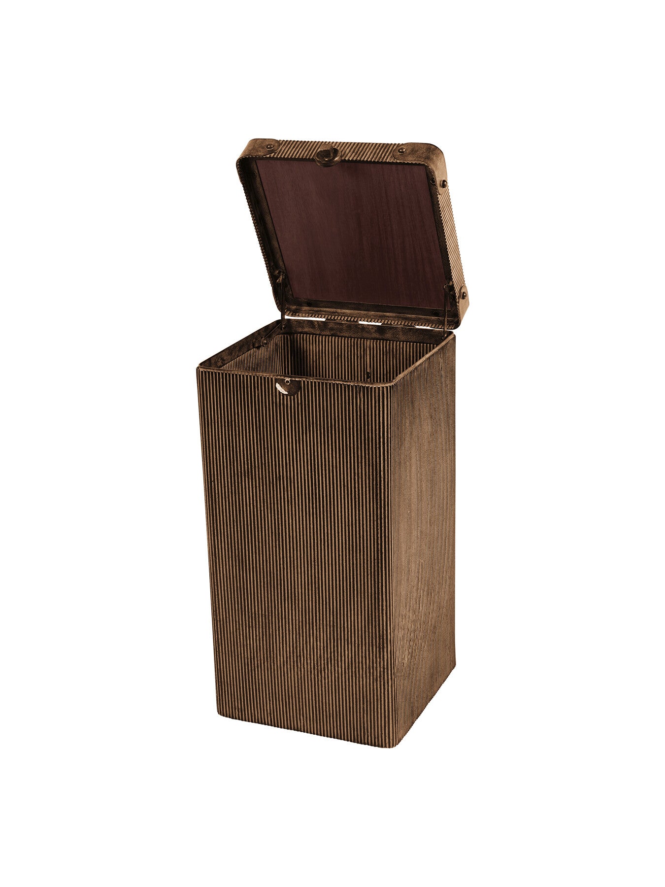 Hunter Corrugated Antique Gold Storage Trunk Ac