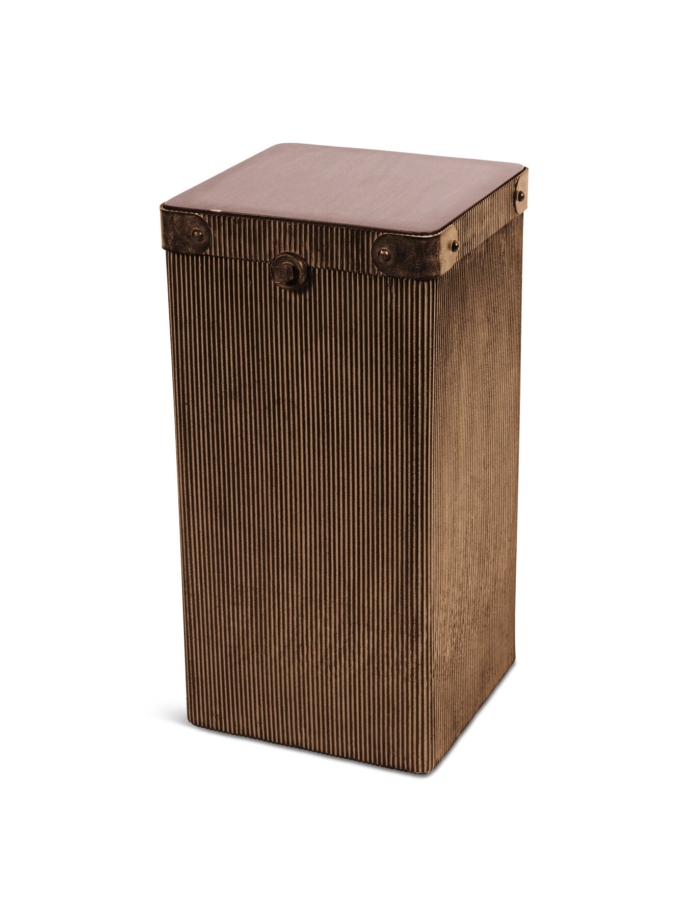 Hunter Corrugated Antique Gold Storage Trunk Ac
