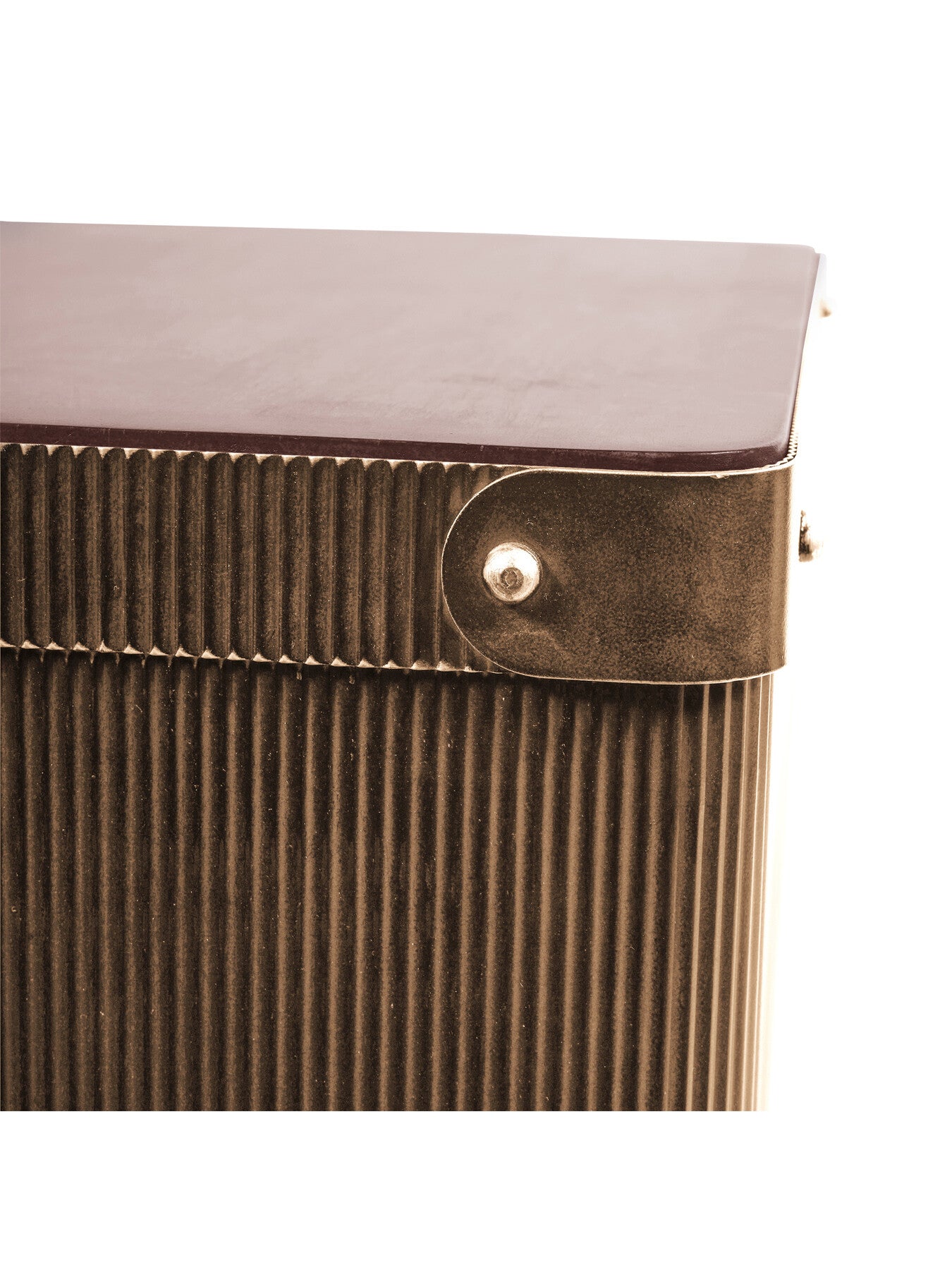 Hunter Corrugated Antique Gold Storage Trunk
