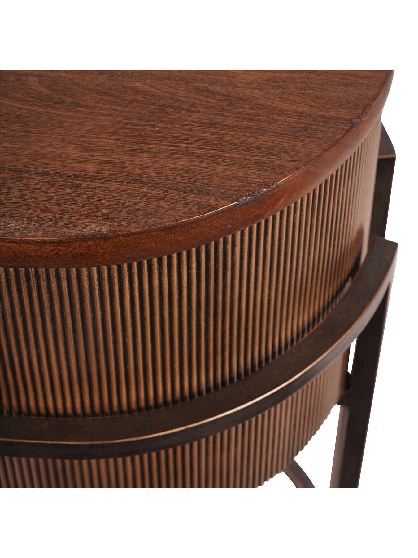 Hunter Corrugated Antique Gold Console Table