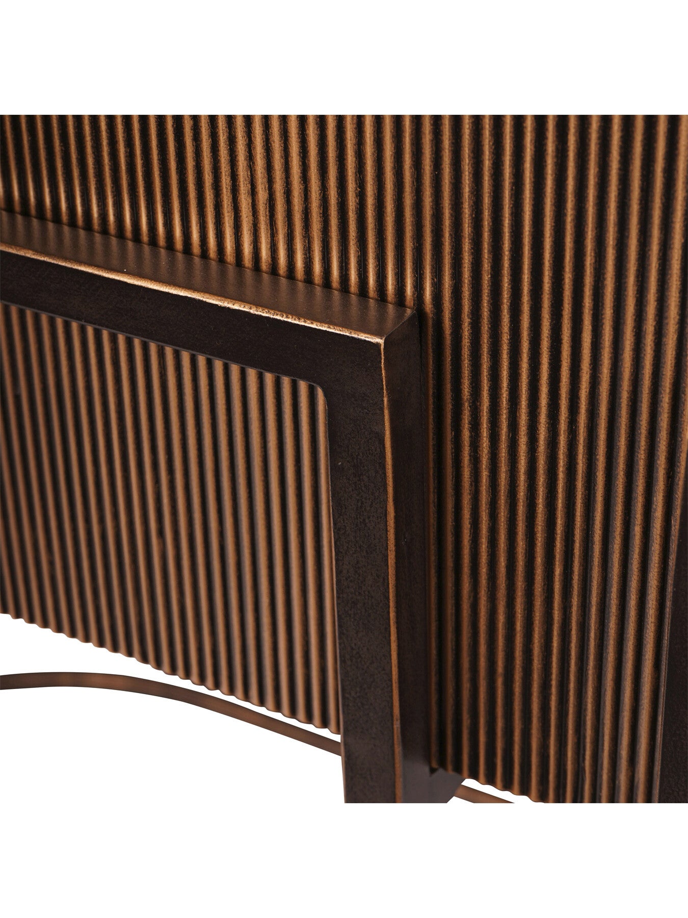 Hunter Corrugated Antique Gold Console Table