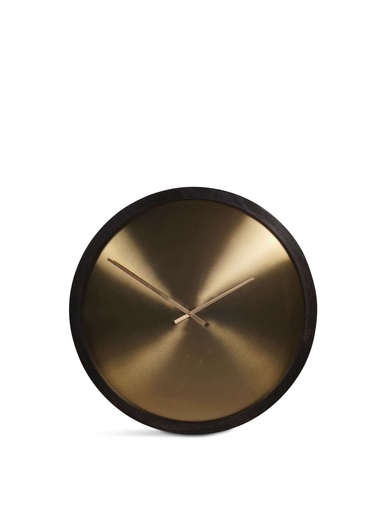 Iron Dial Wall Clock with Wooden Frame S