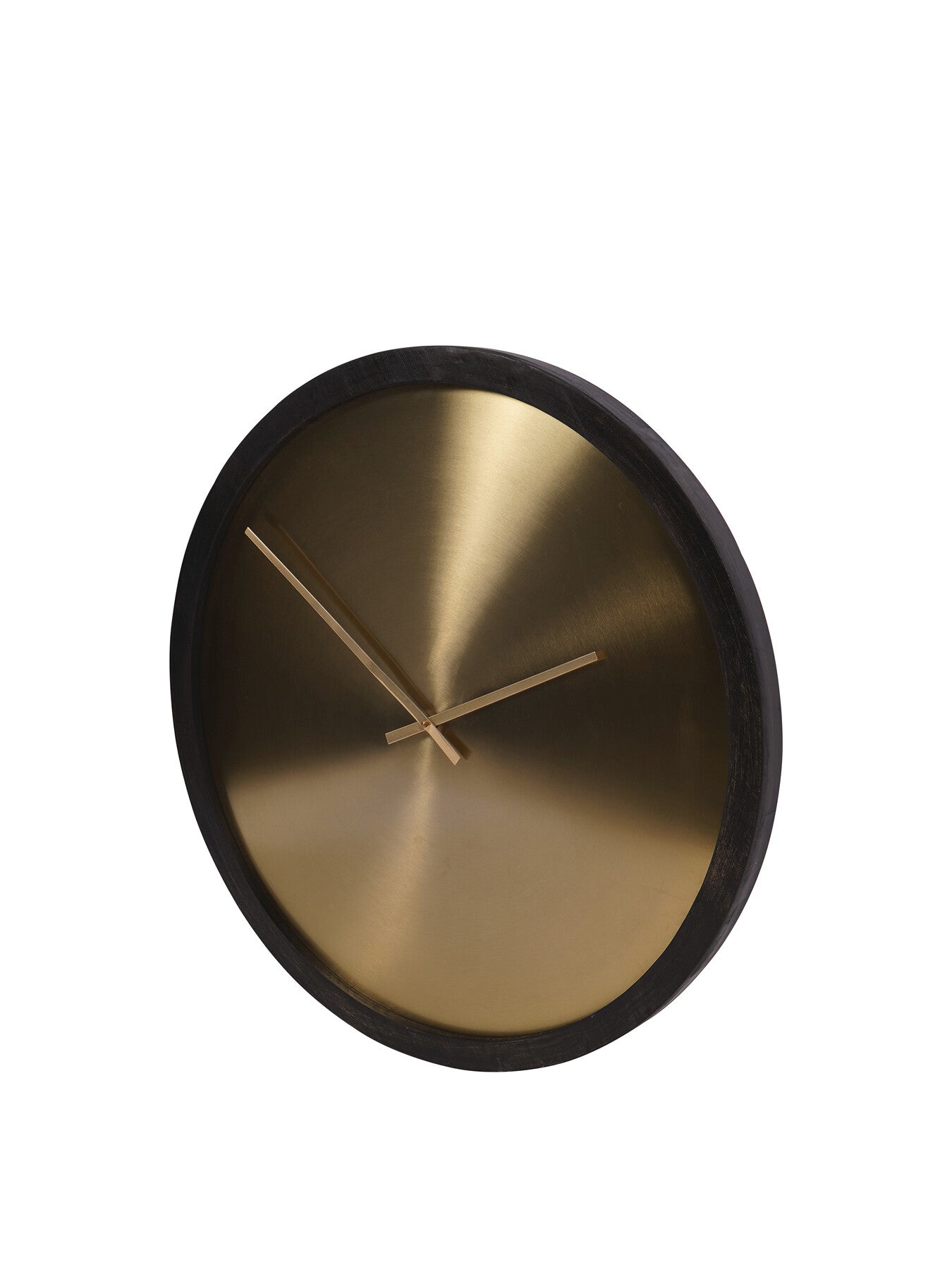 Iron Dial Wall Clock with Wooden Frame S