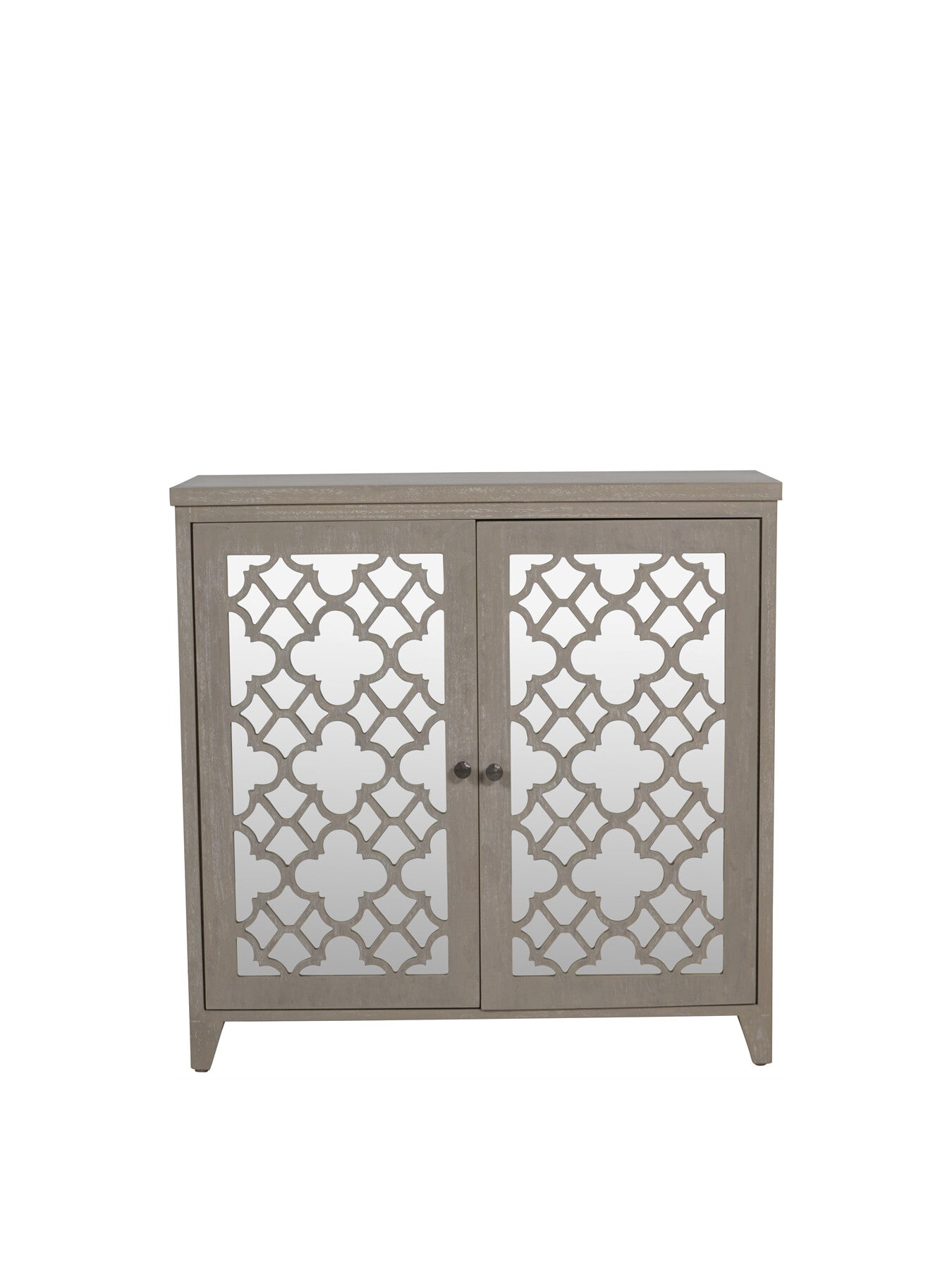 Grey Greystead Wooden Mirrored Slim Sideboard
