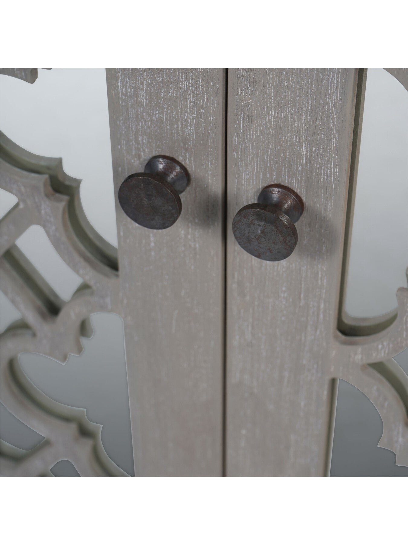 Grey Greystead Wooden Mirrored Slim Sideboard