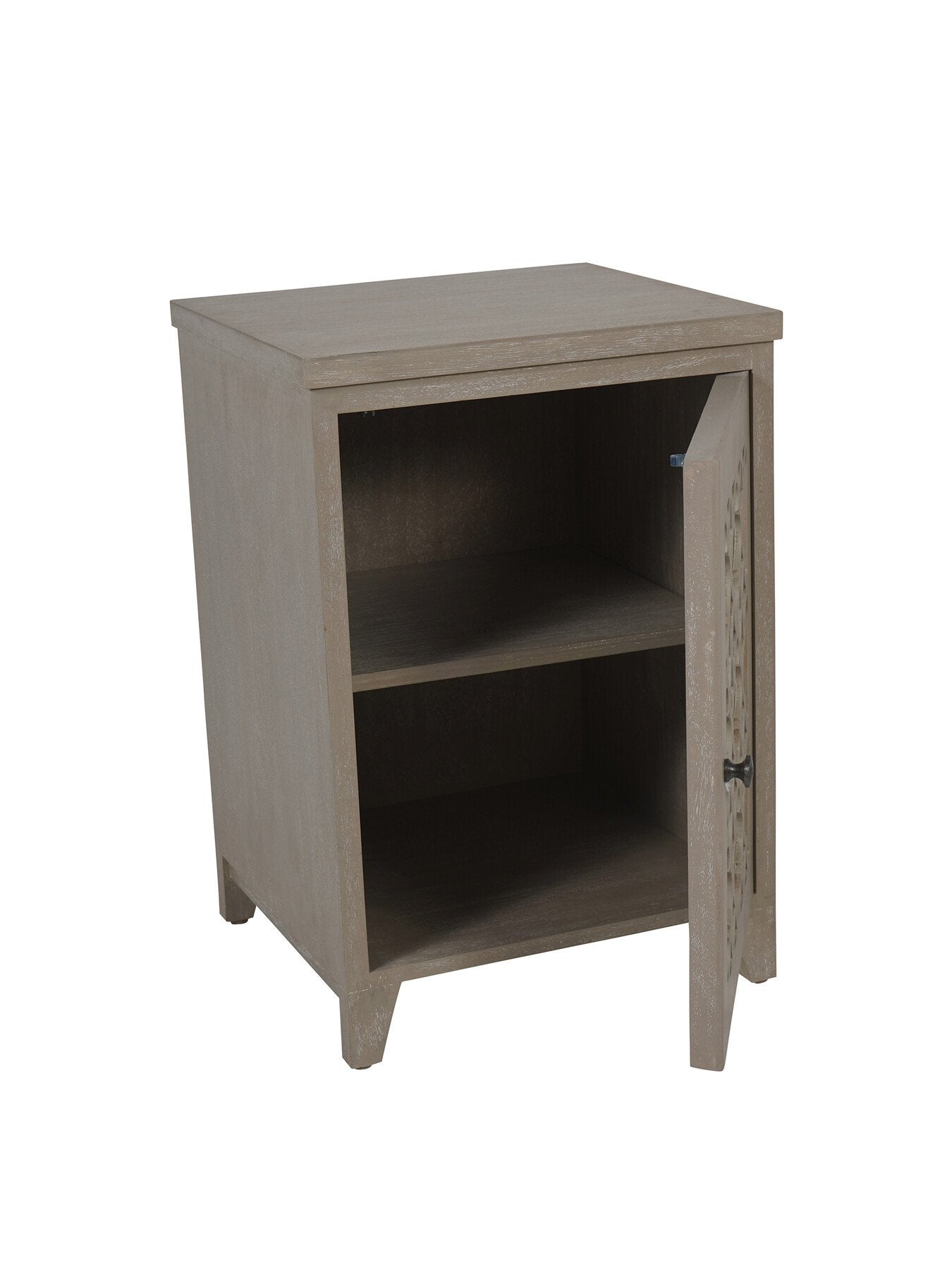 Grey Greystead Wooden Mirrored One Door Chest