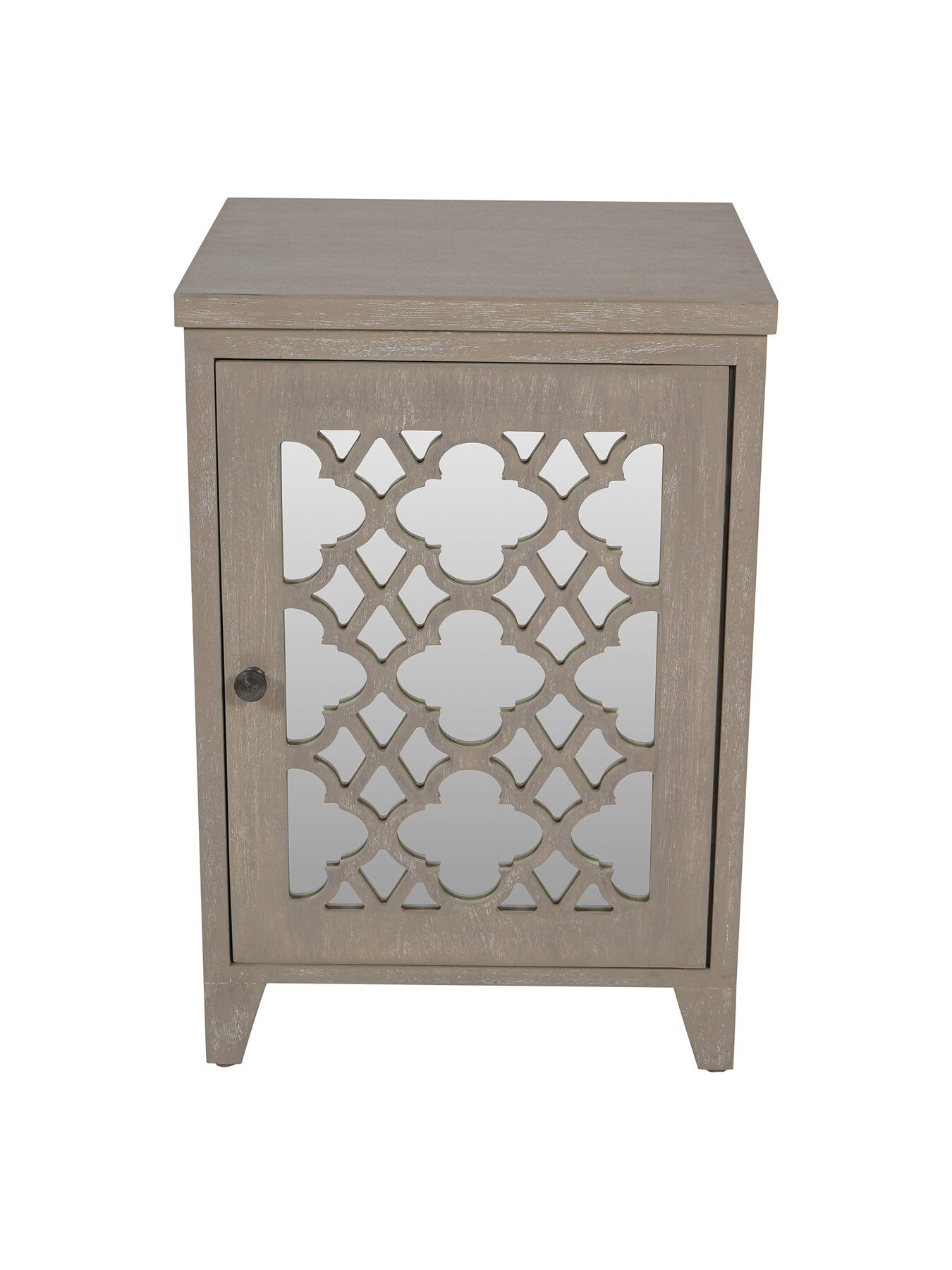 Grey Greystead Wooden Mirrored One Door Chest