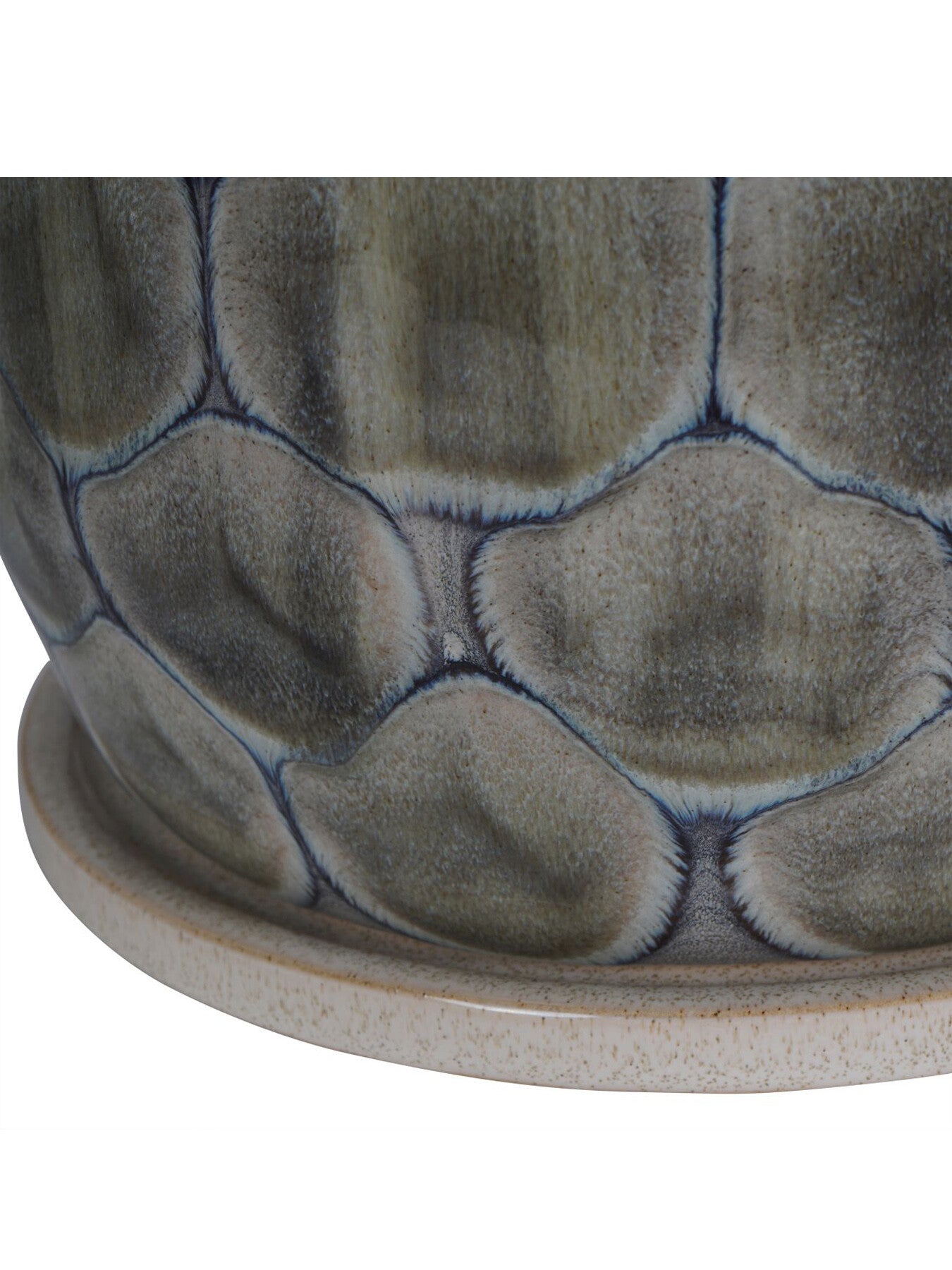 Armadillo Azure Ceramic Planter with Base Me