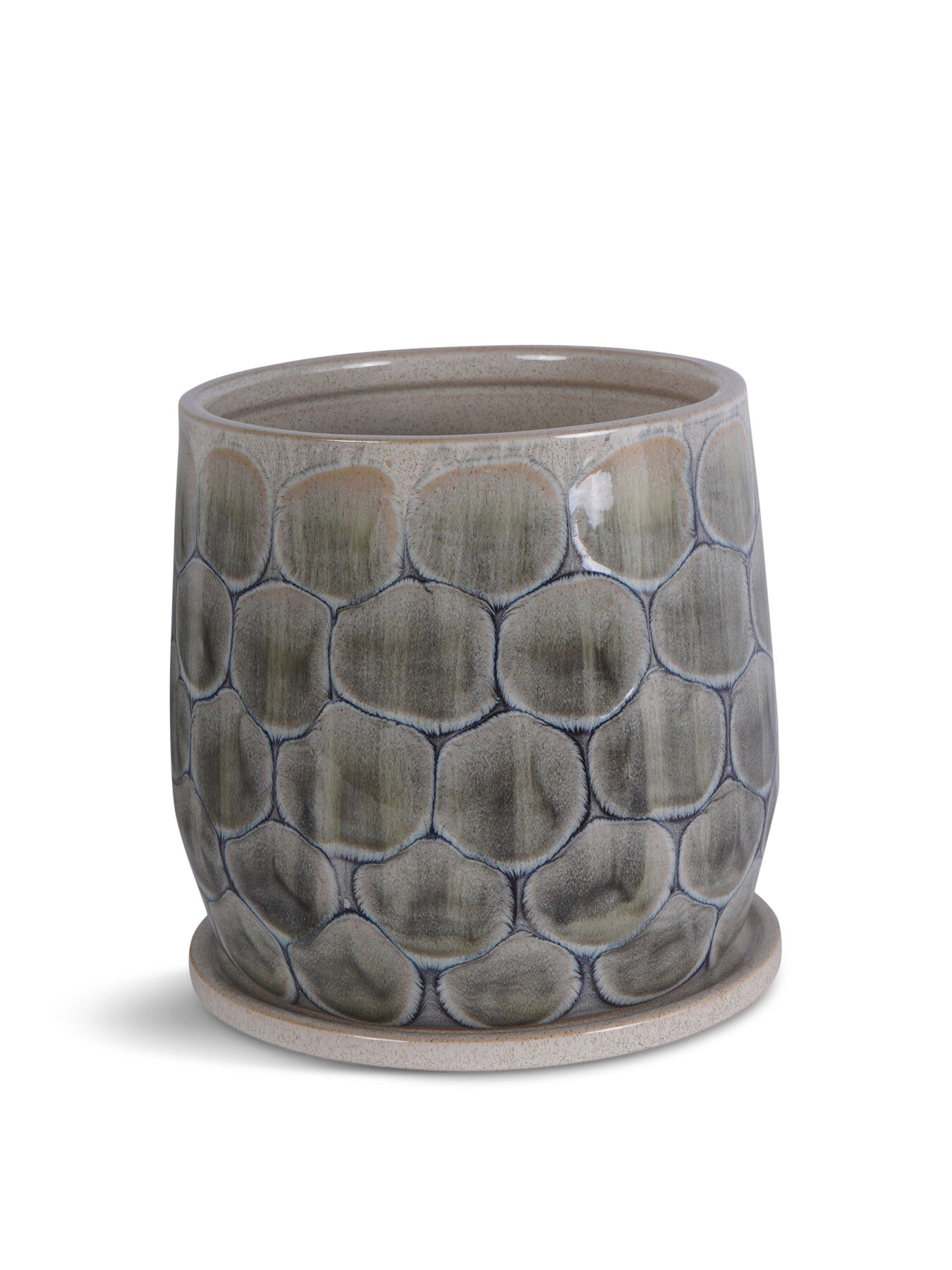 Armadillo Azure Ceramic Planter with Base Me