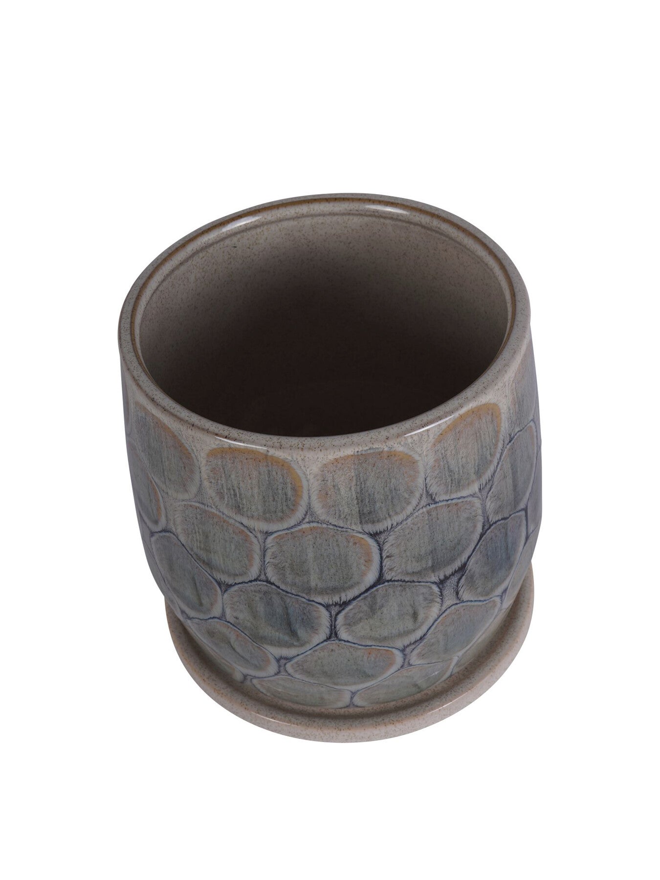 Armadillo Azure Ceramic Planter with Base La