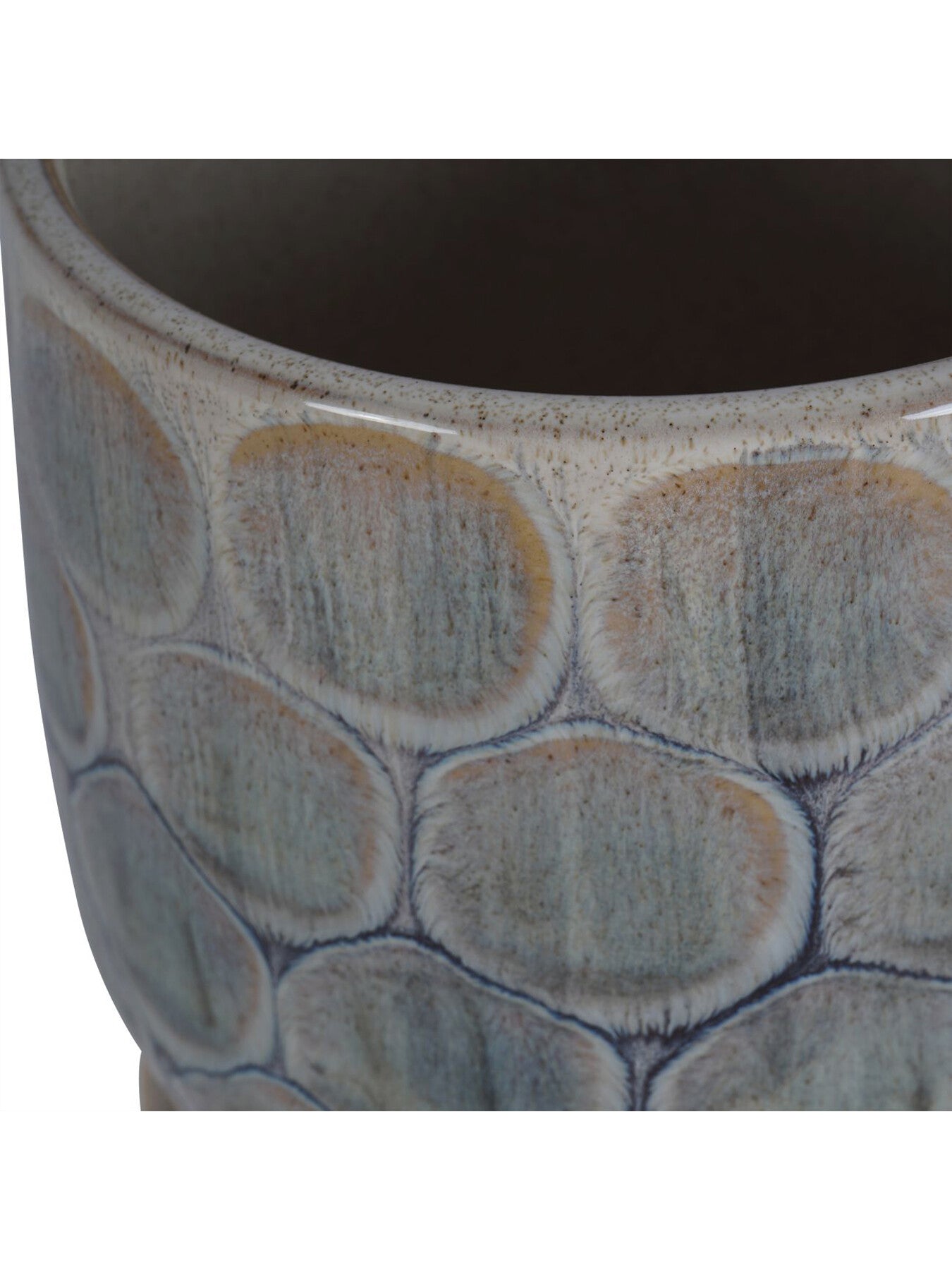 Armadillo Azure Ceramic Planter with Base La