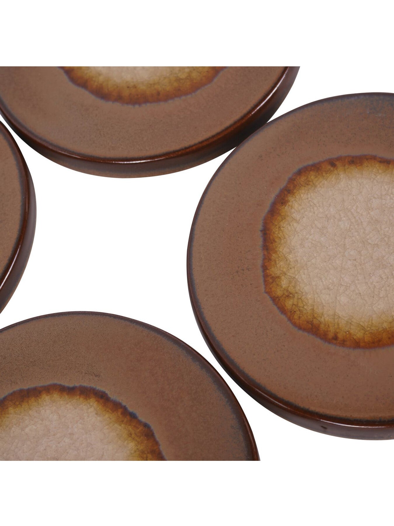 Reactive Glazed Medway Ochre Coaster Set of Fou