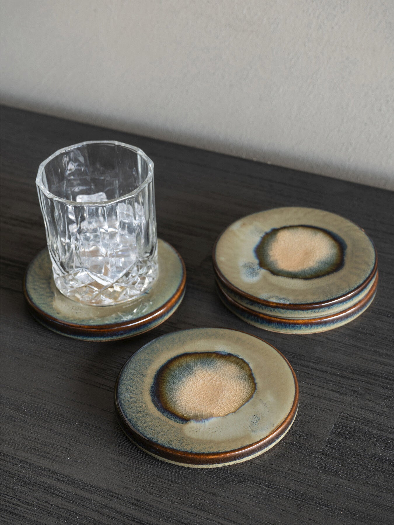 Reactive Glazed Medway Blue Coaster Set of Four