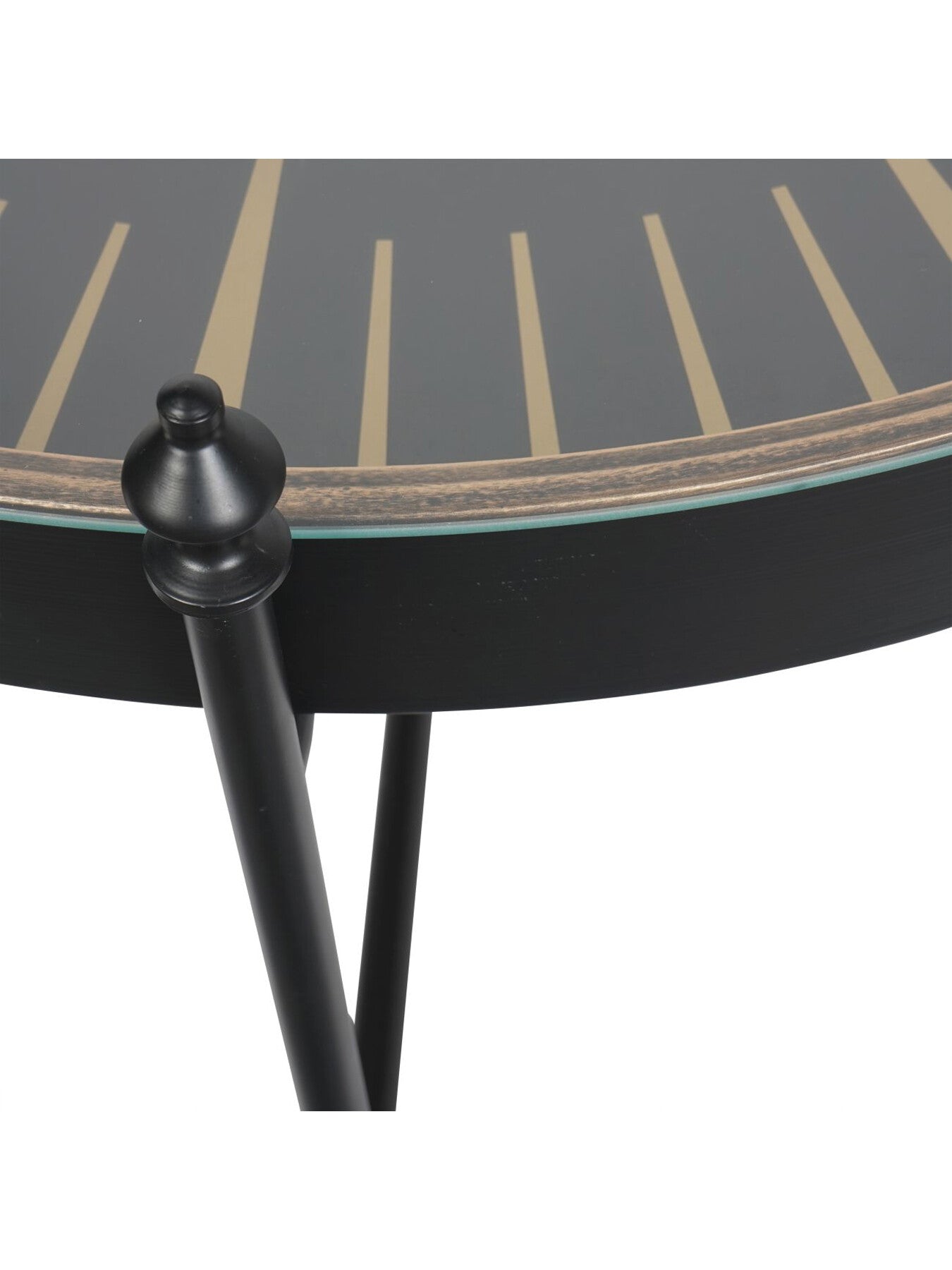Palladium Coffee Table with Moving Dials Black Gold