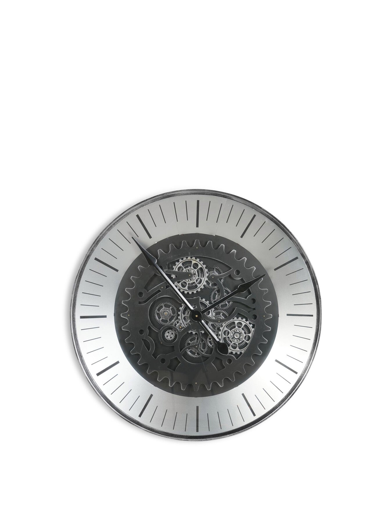 Palladium Wall Clock with moving Dials Black N