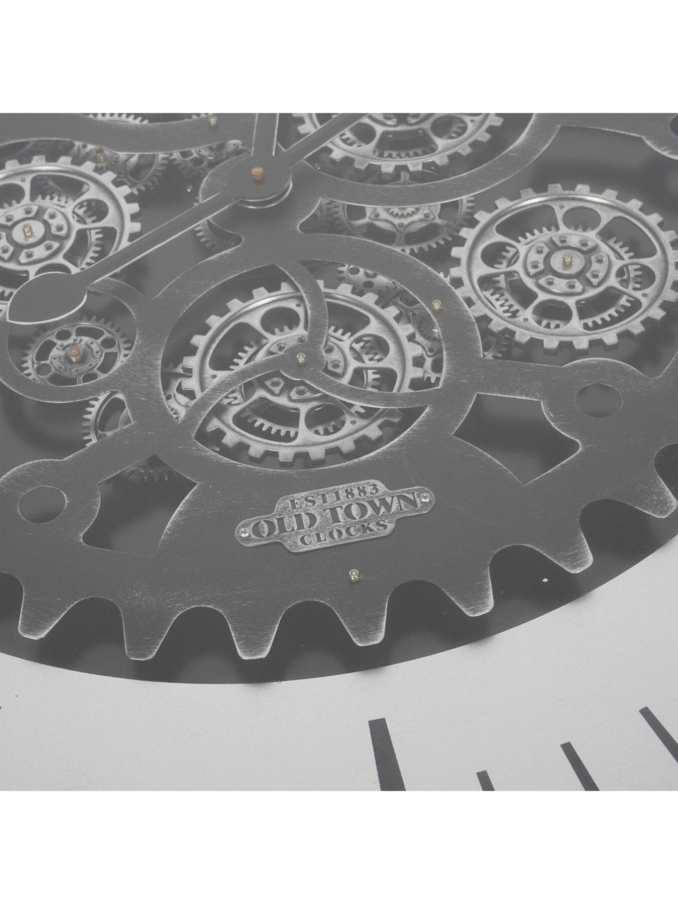 Palladium Coffee Table Wall Clock with Moving Dials