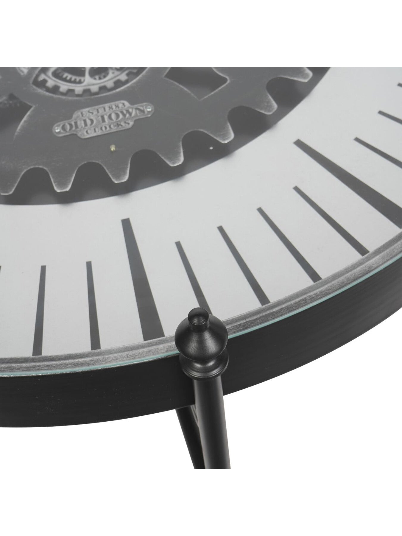 Palladium Coffee Table Wall Clock with Moving Dials