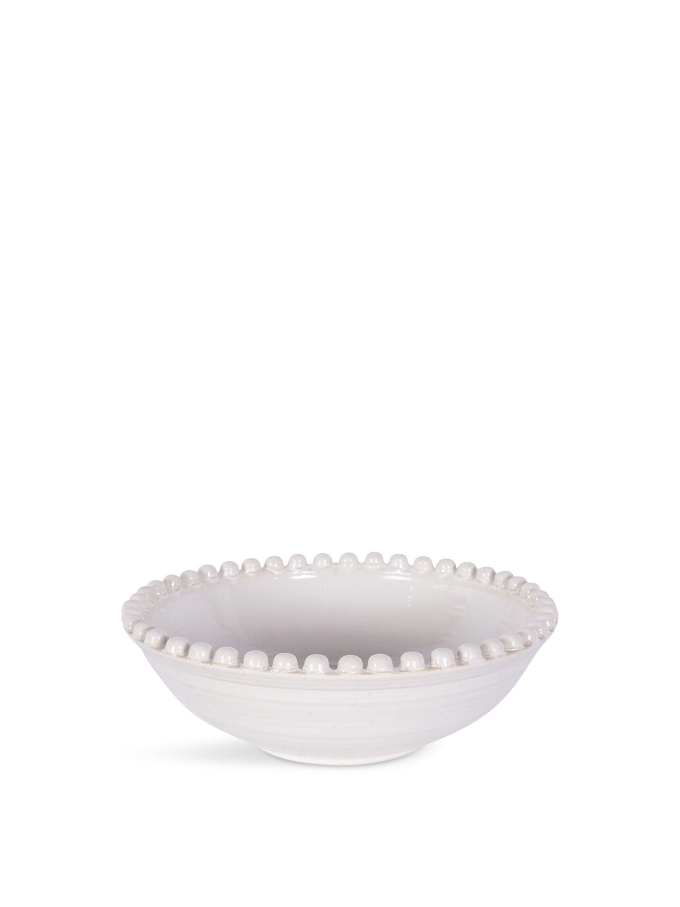 Mediterranean Reactive Glaze Ceramic Bowl Cream