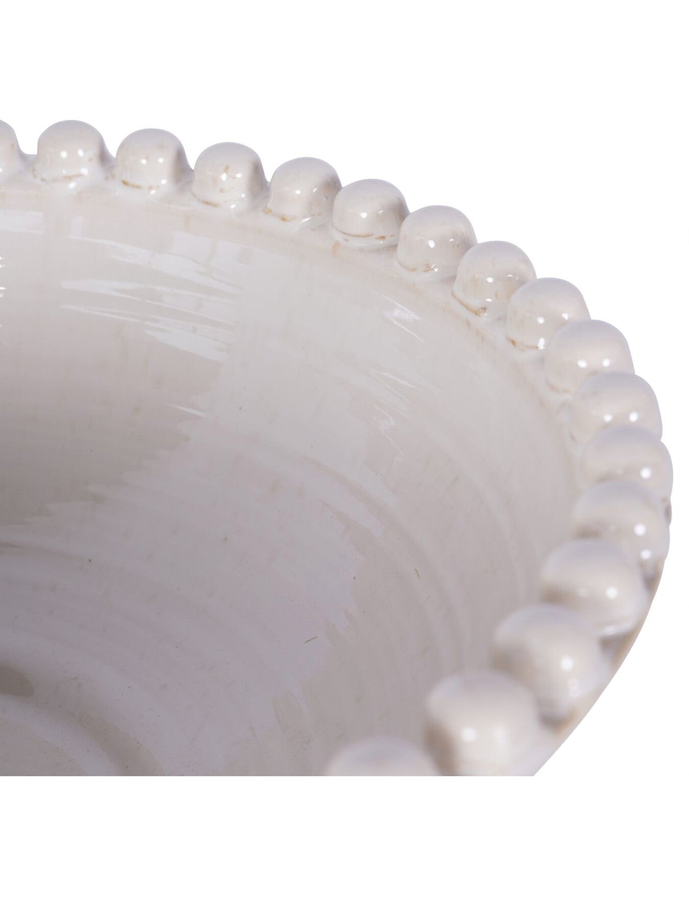 Mediterranean Reactive Glaze Ceramic Bowl Cream