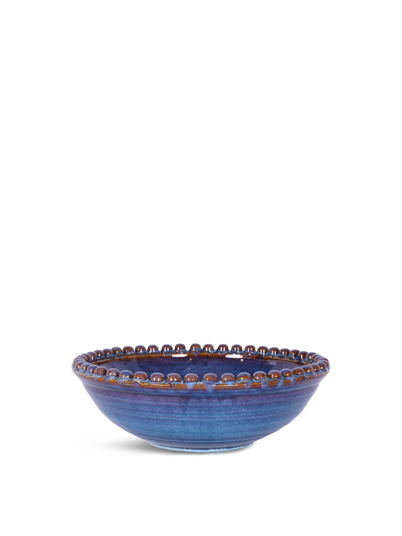 Mediterranean Reactive Glaze Ceramic Bowl Blue