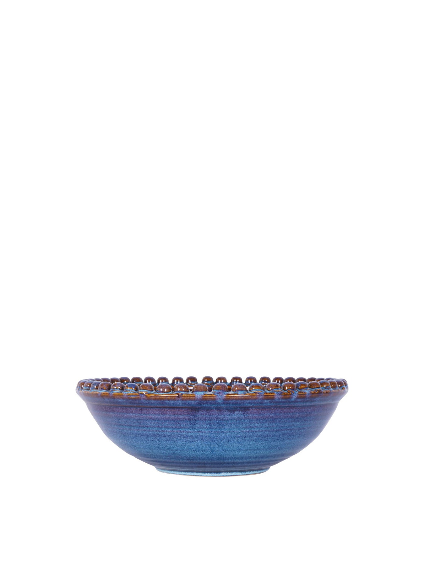 Mediterranean Reactive Glaze Ceramic Bowl Blue