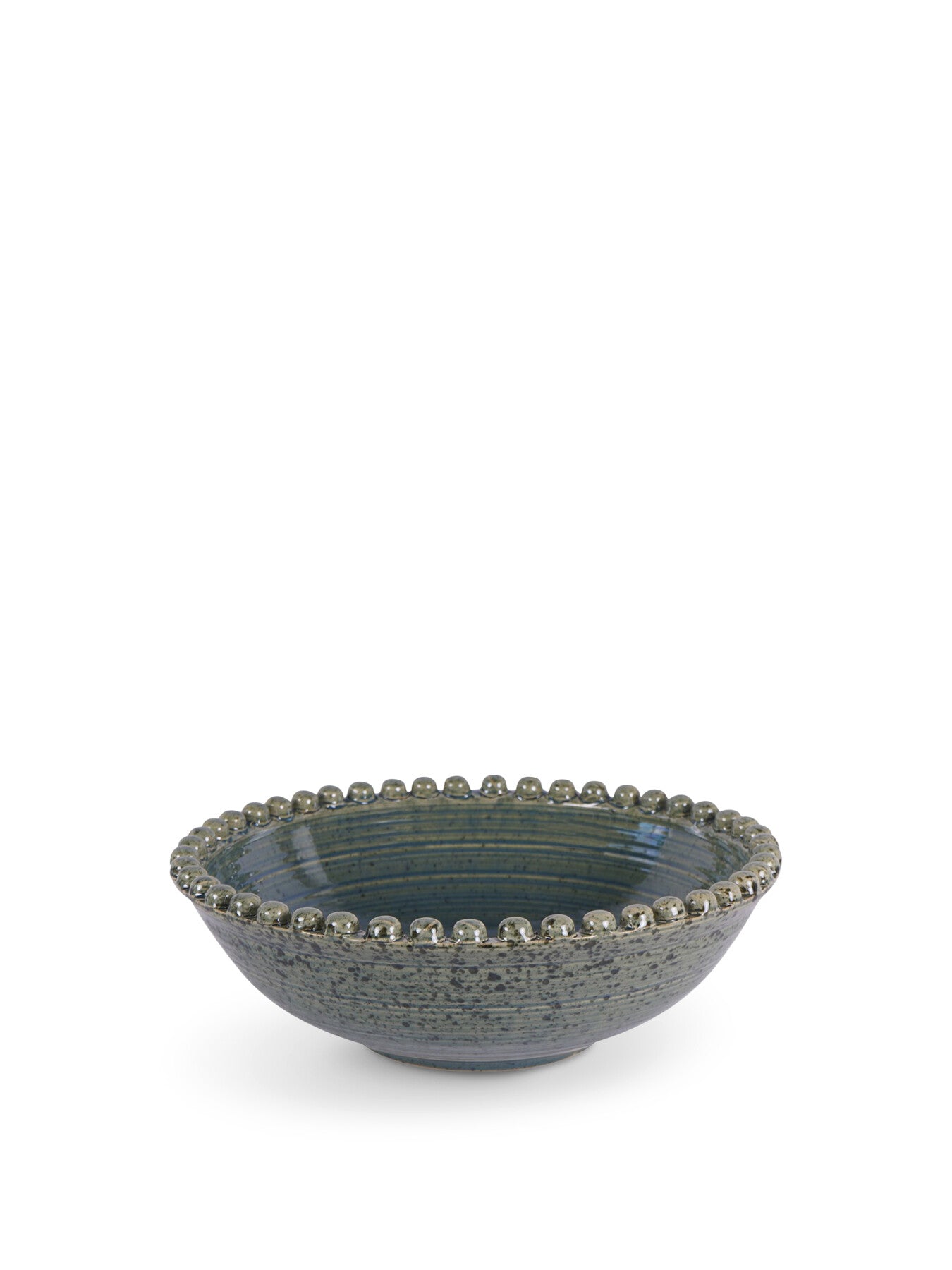 Mediterranean Reactive Glaze Ceramic Bowl Green