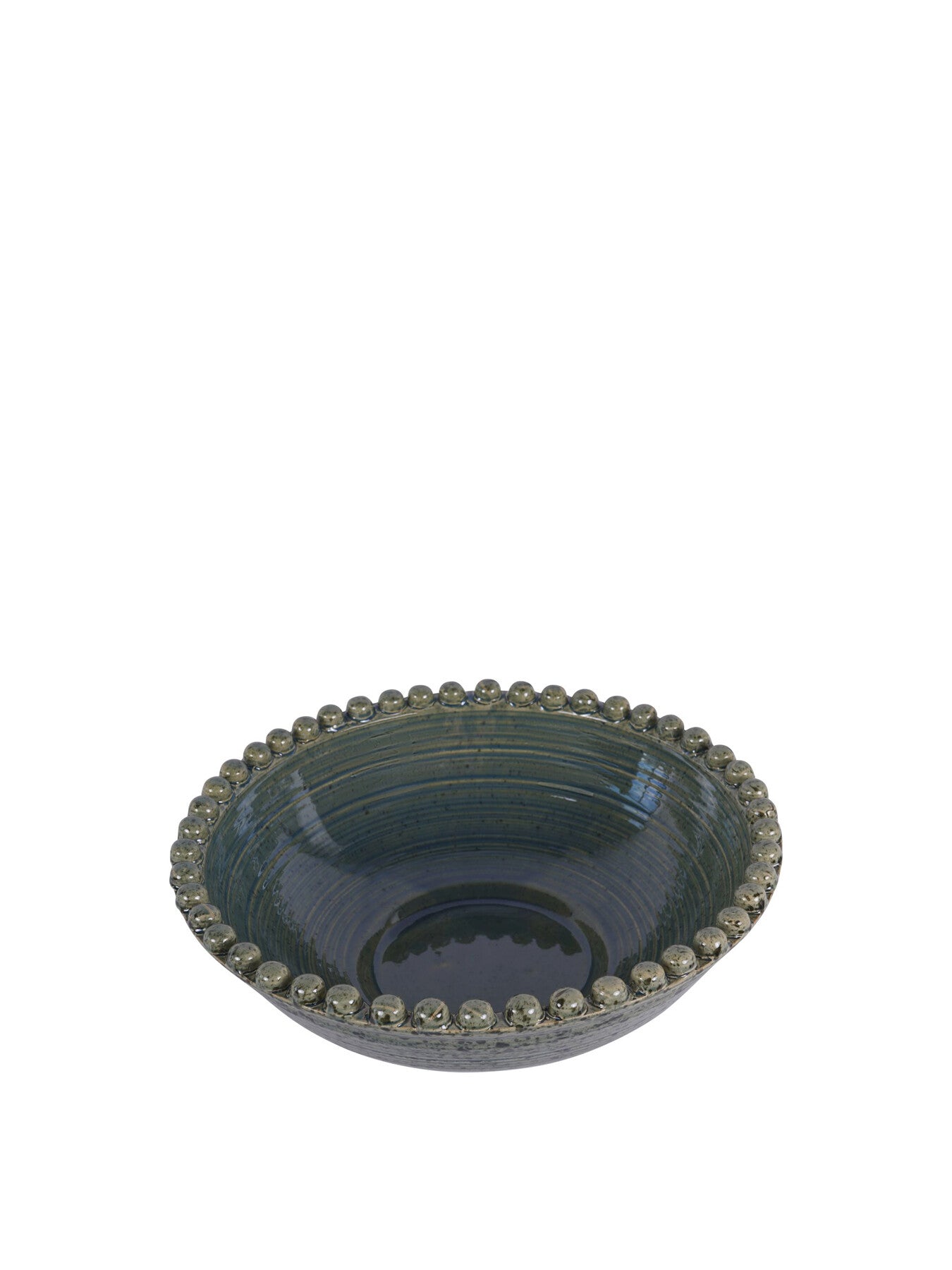 Mediterranean Reactive Glaze Ceramic Bowl Green