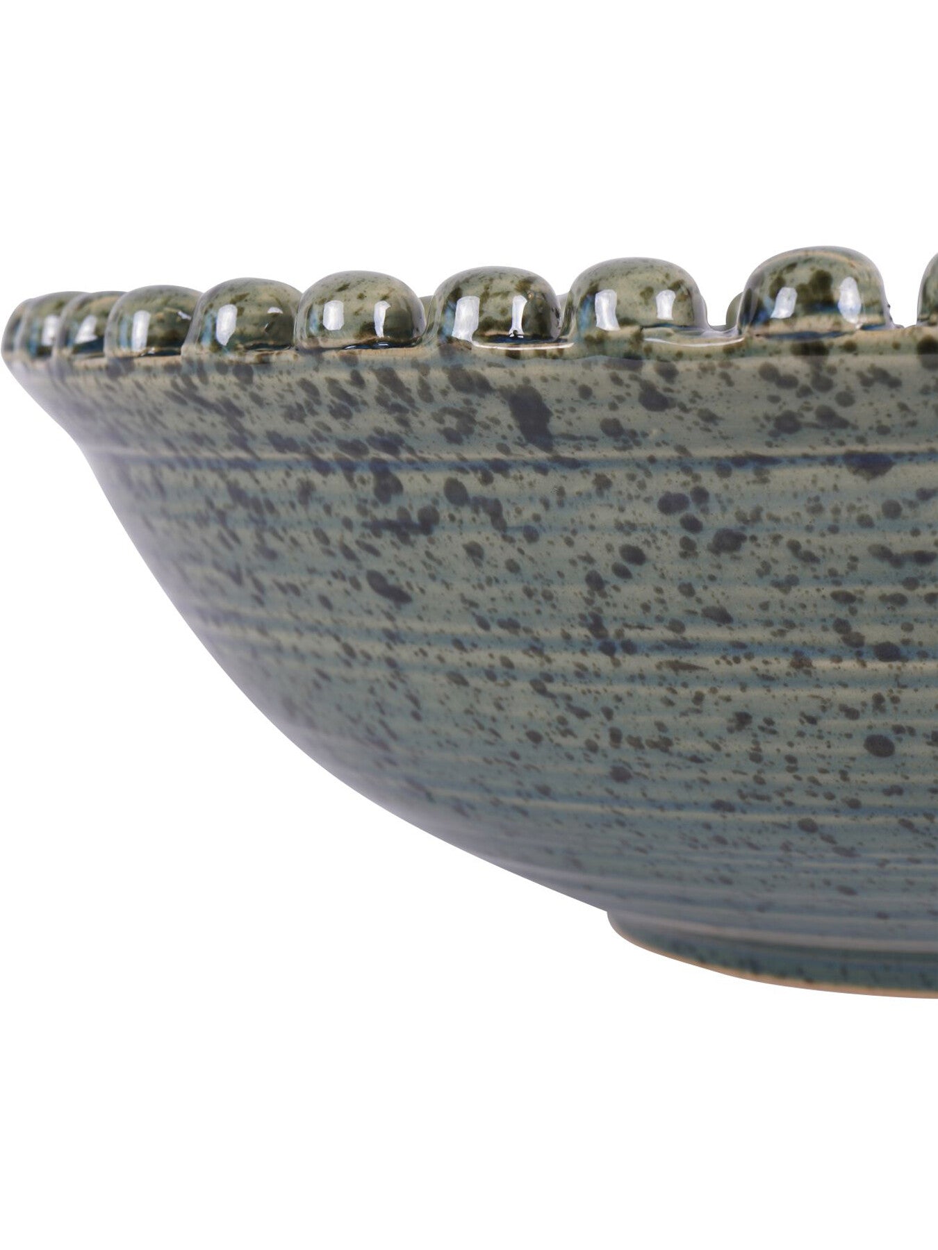 Mediterranean Reactive Glaze Ceramic Bowl Green