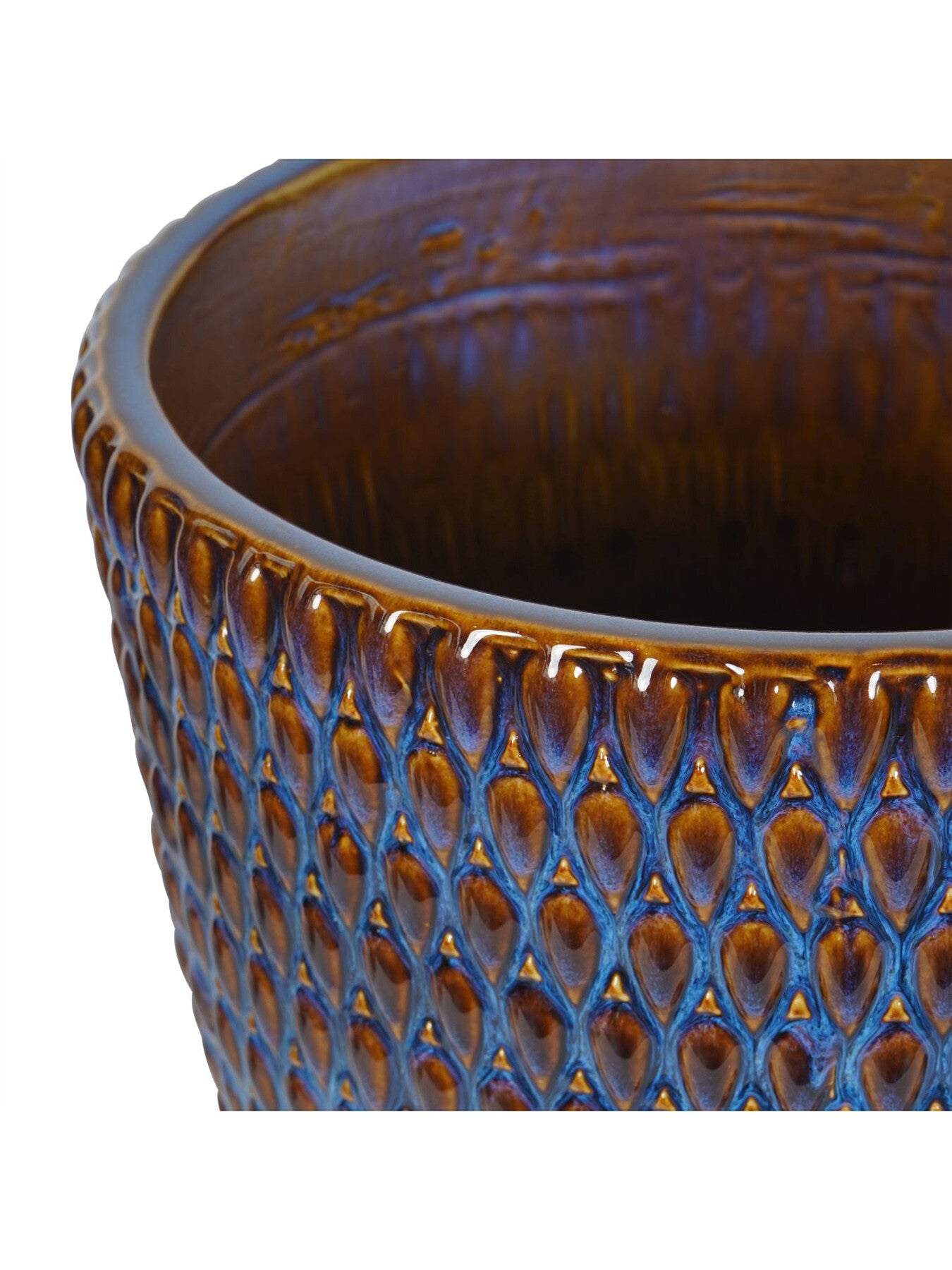 Mediterranean Reactive Glaze Ceramic Planter XL Planter