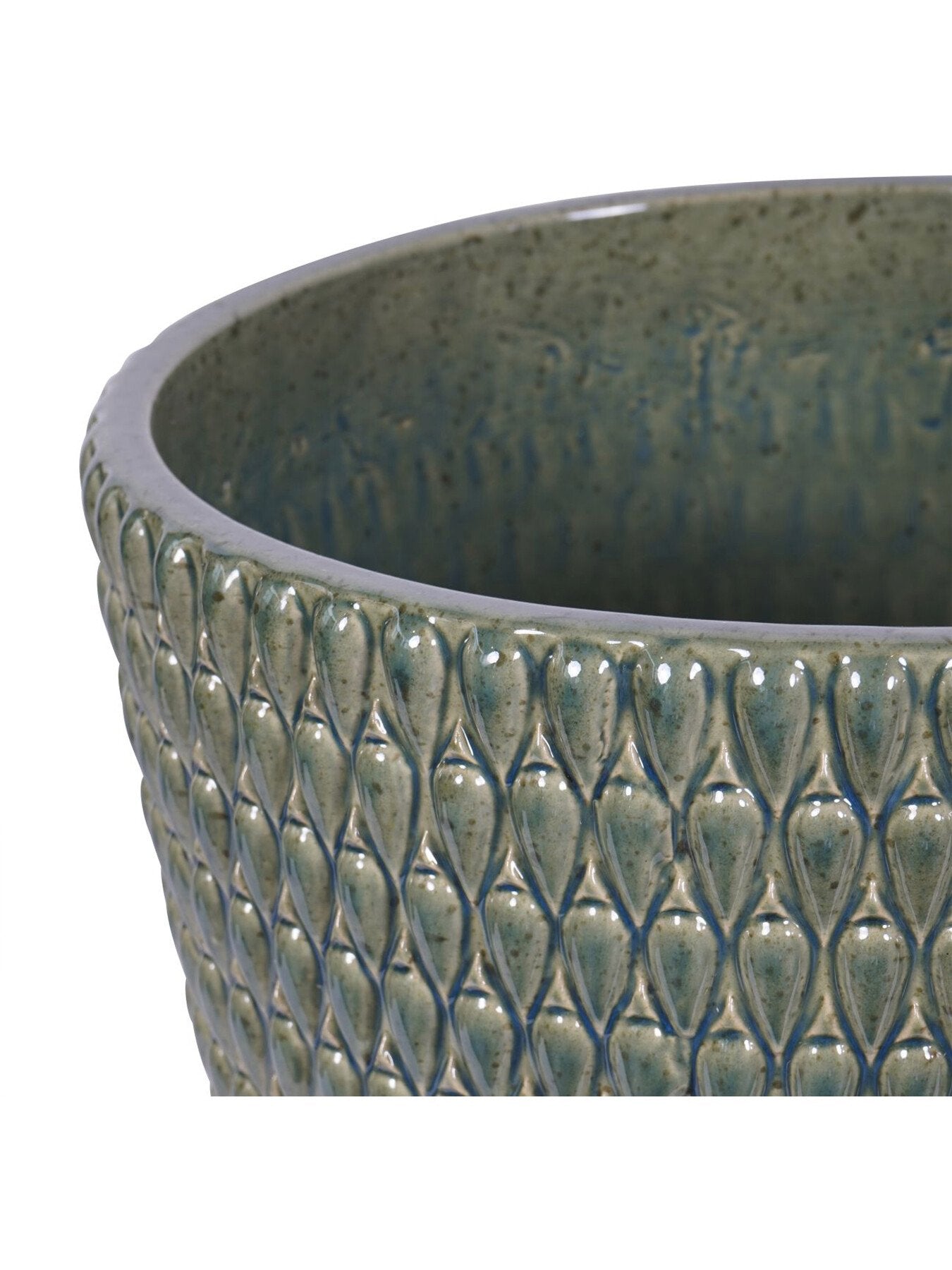Mediterranean Reactive Glaze Ceramic Planter XL Plante